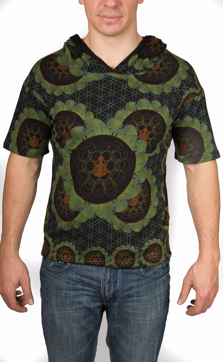 BreathableMeshPanels Multi Panel Construction Print Hood Tee Lucid