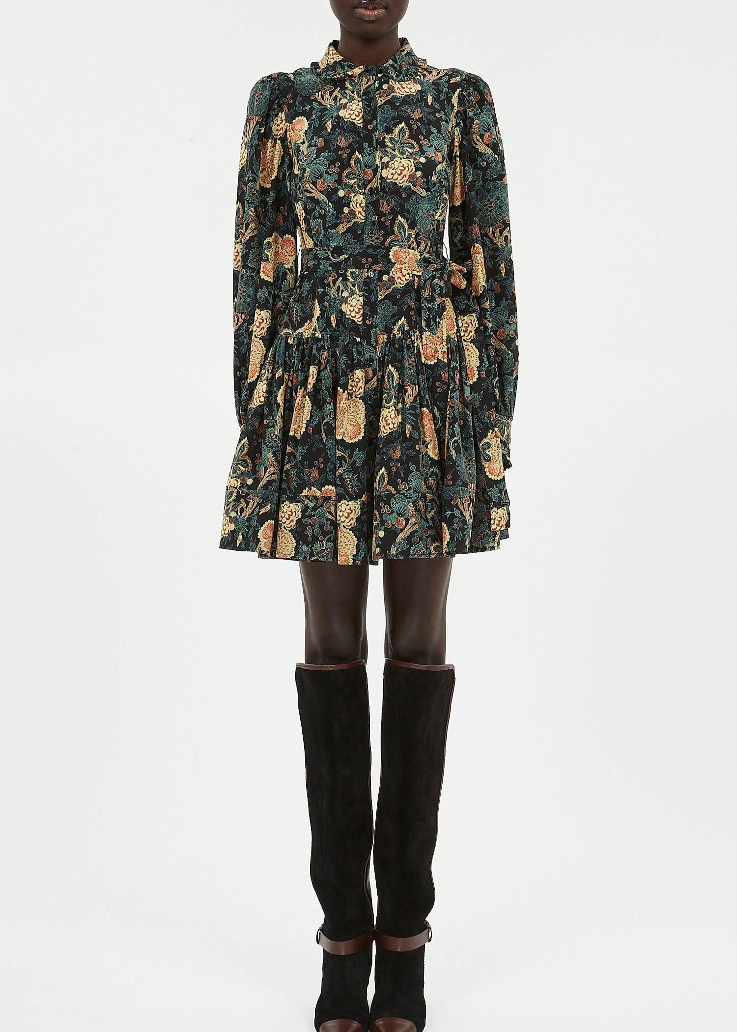 Ulla Johnson Simona SIlk Long Sleeve Mini Dress NonSlipClosure Sunset Look