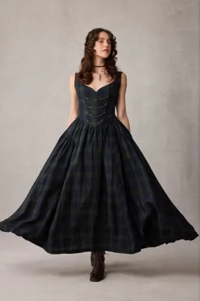 Thistle 26 |Vintage victorian corset dress with Metal Chain BreathableMaterial