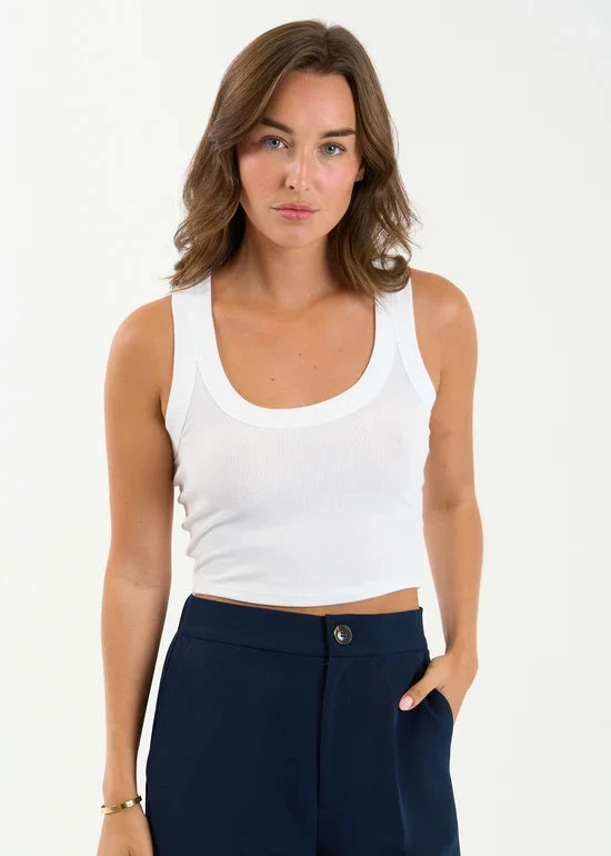 NonIrritating RubberizedGrip Sundays Naz Tank White