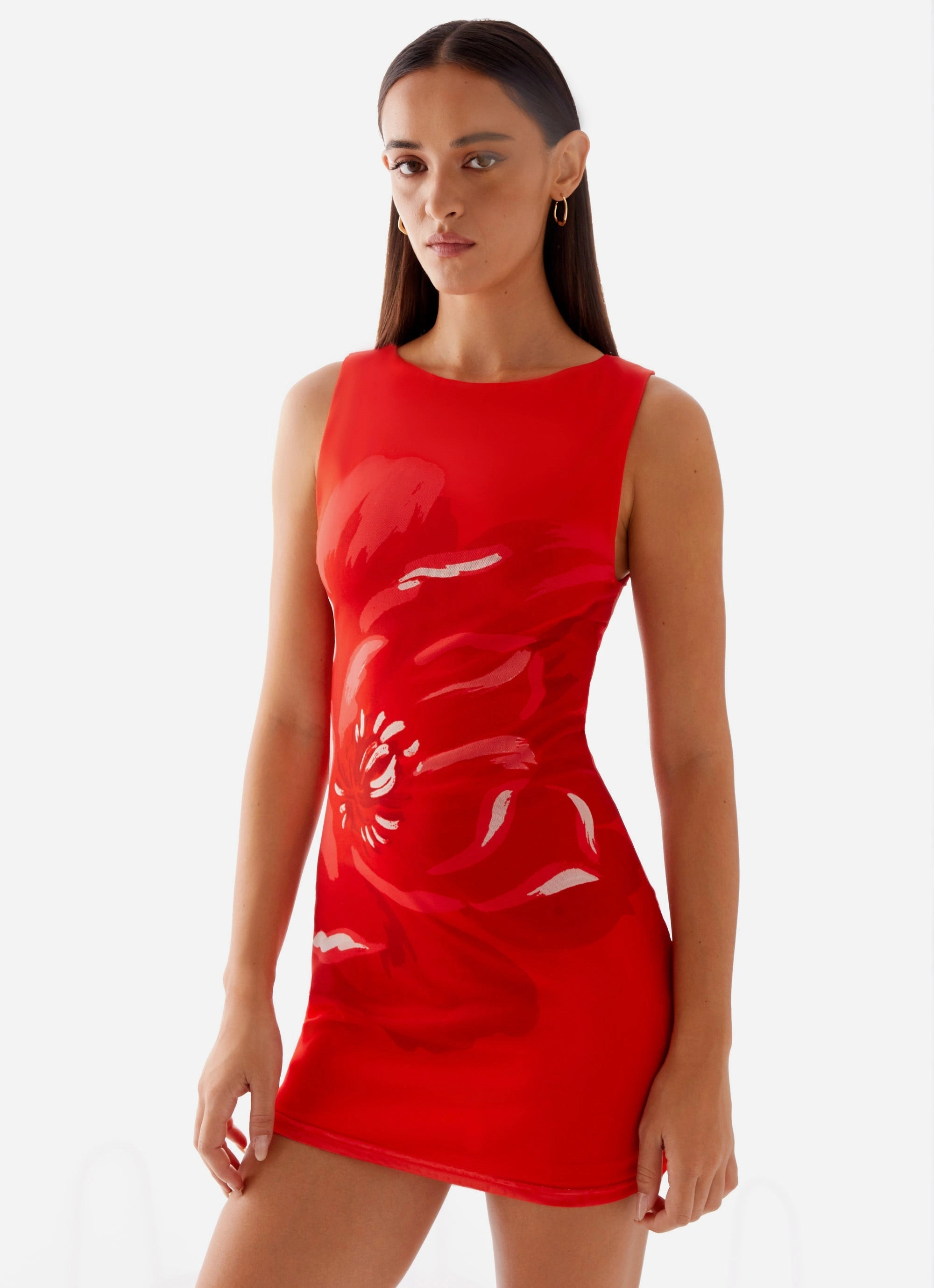Luxe style Bow-Detail Happy Hour Mini Dress - Red