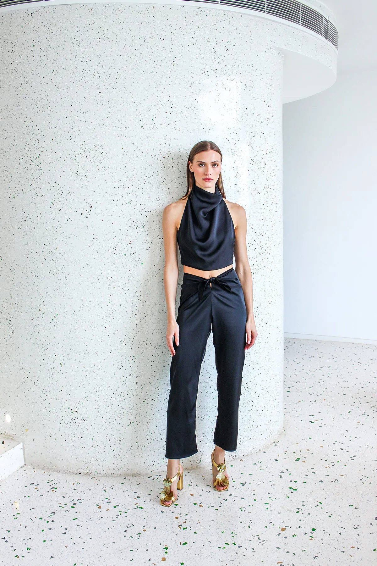 Esmerlada Pants Minimal Detail Layered Collar Design