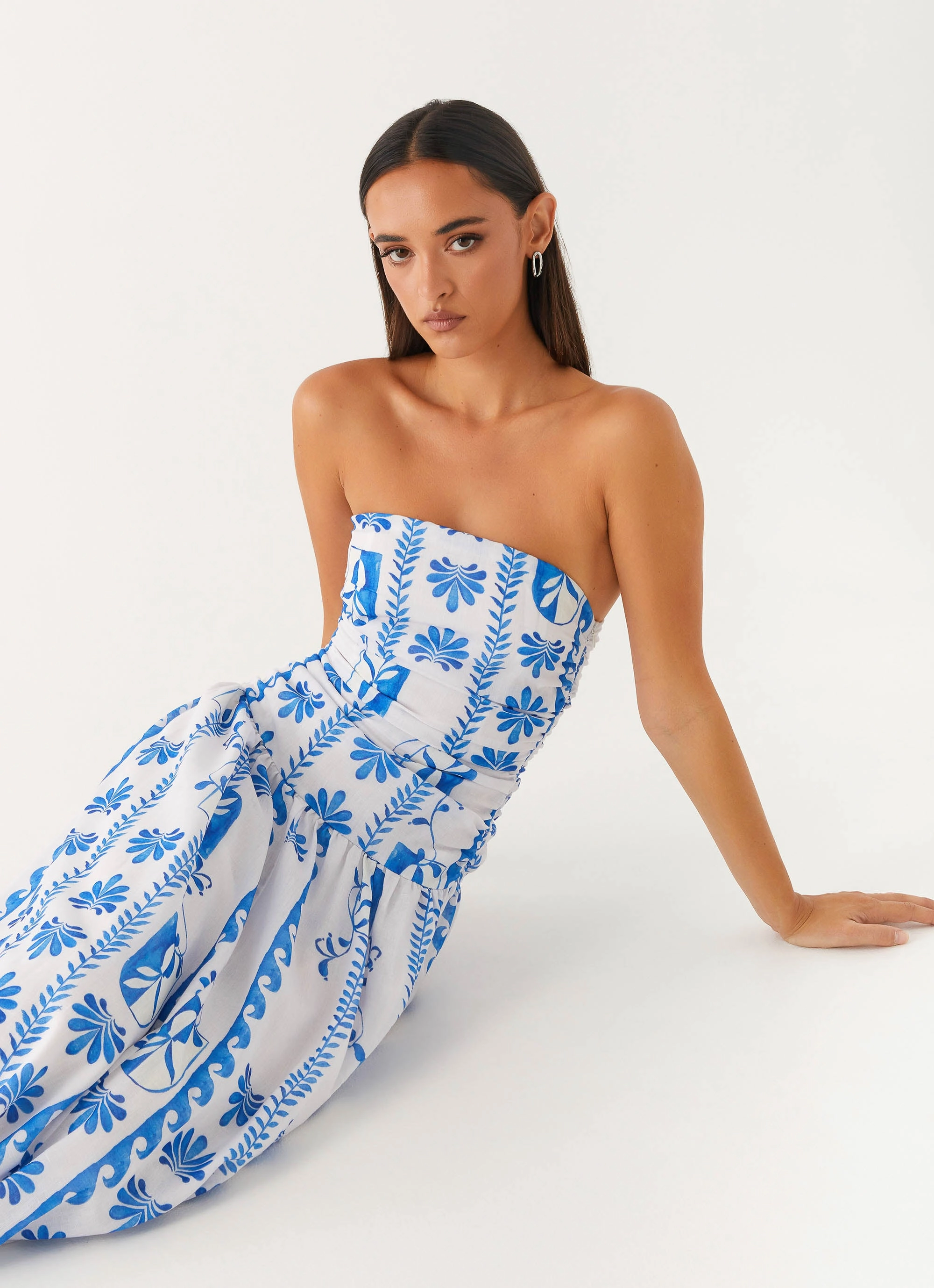 Carmel Maxi Dress - Floral Wave Beauty Zone Calm Beauty
