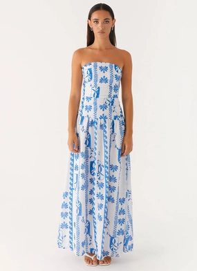 Carmel Maxi Dress - Floral Wave Bold Statement All-Purpose Comfort