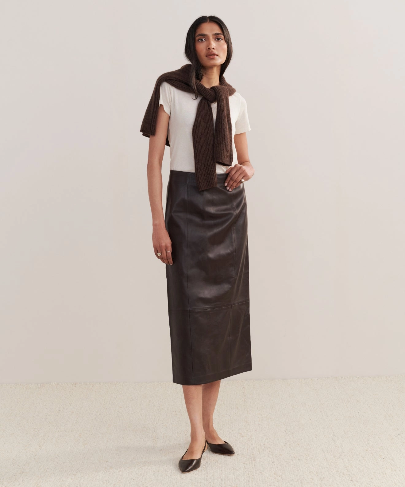 Core Stretch Leather Sienna Skirt