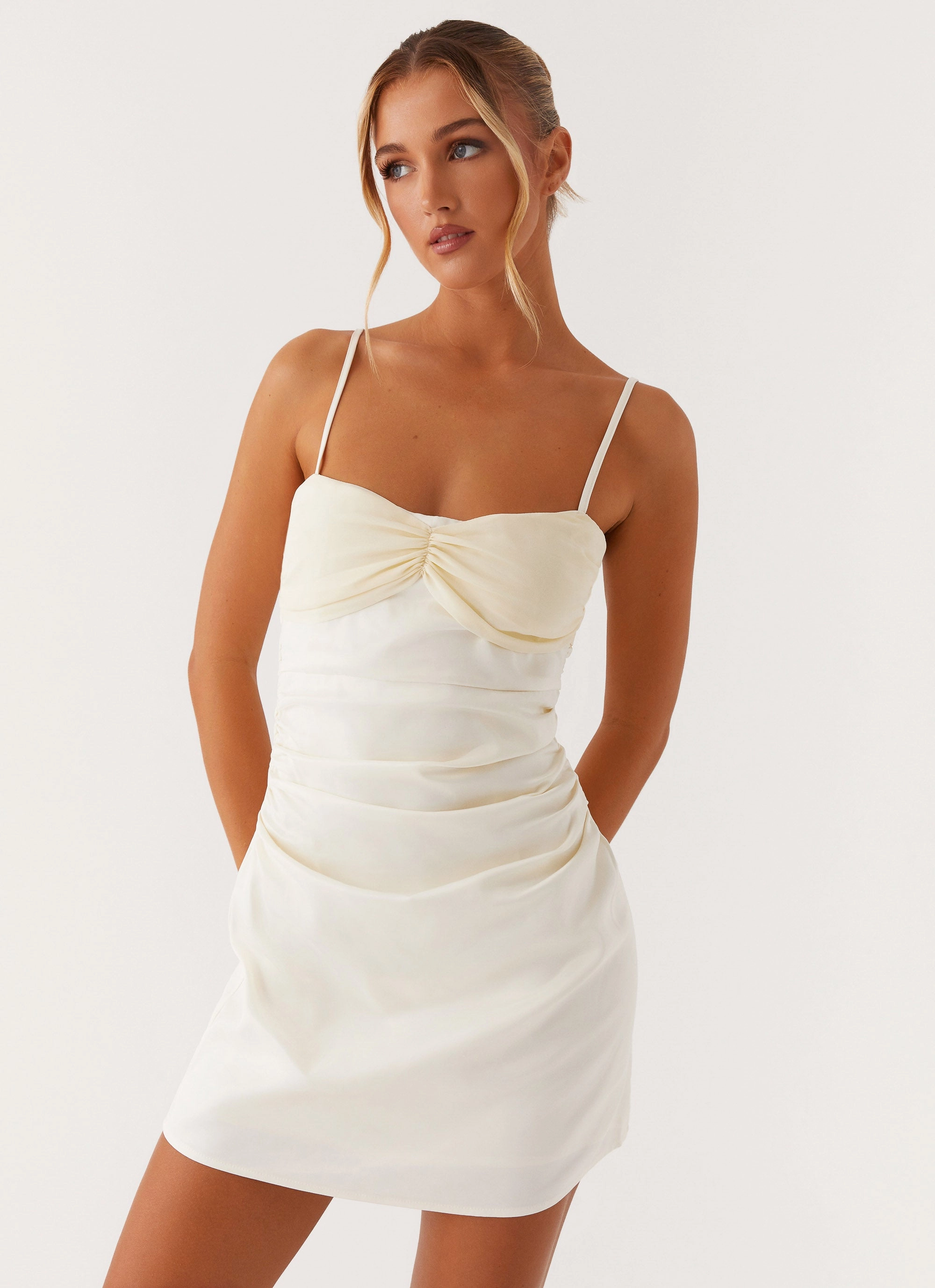 Office Classic Tall Fit Last Summer Mini Dress - Ivory