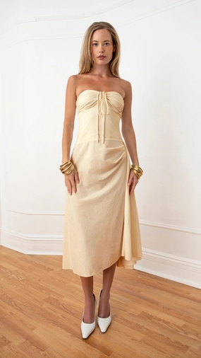 Reflective Detailing Bardot Midi Dress