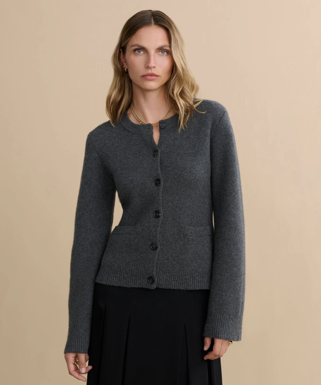 Cooper Cardigan Neat Look Plush Texture