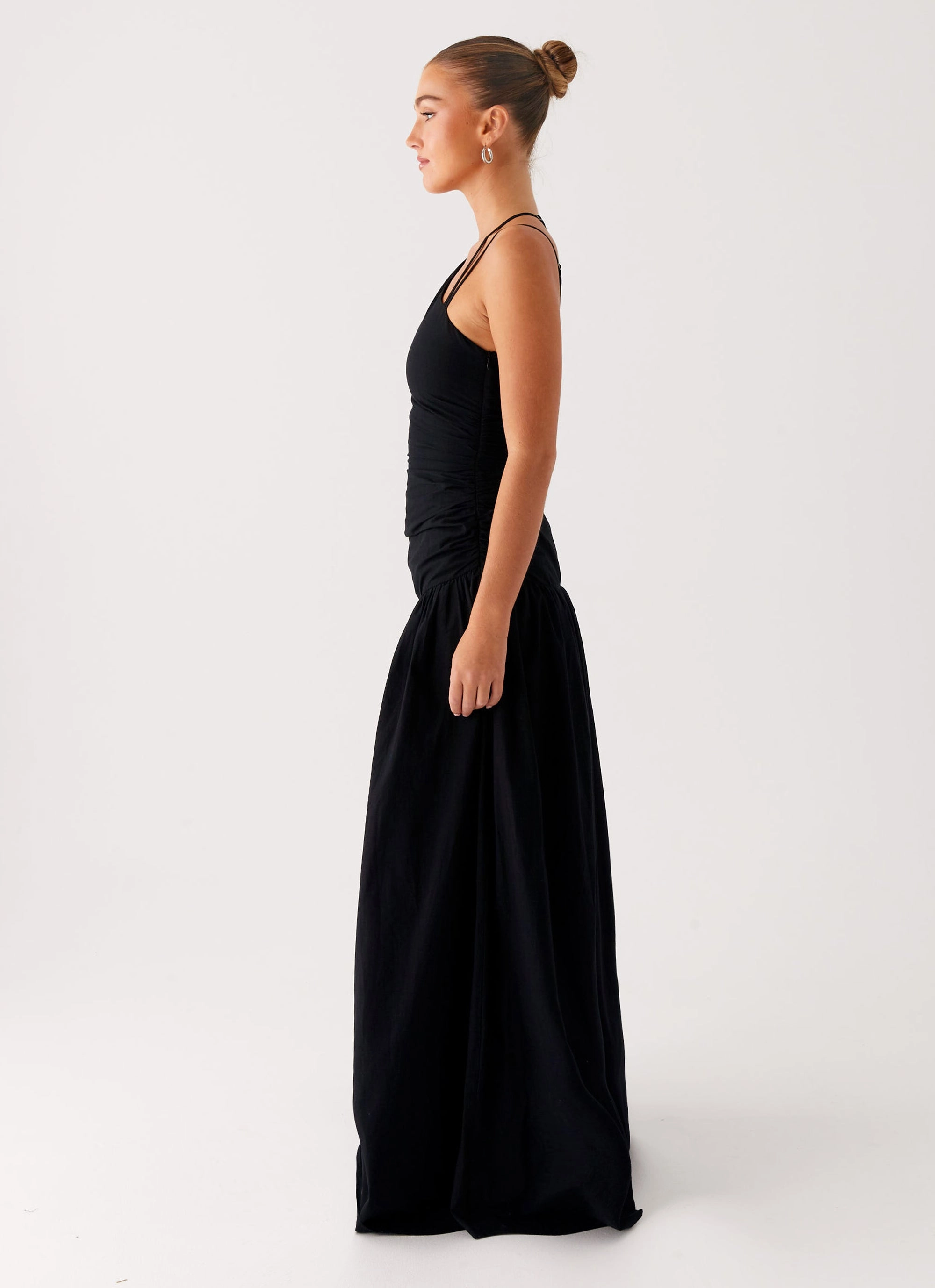Cortez Maxi Dress - Black Relaxed-fit gown Countryside-Style
