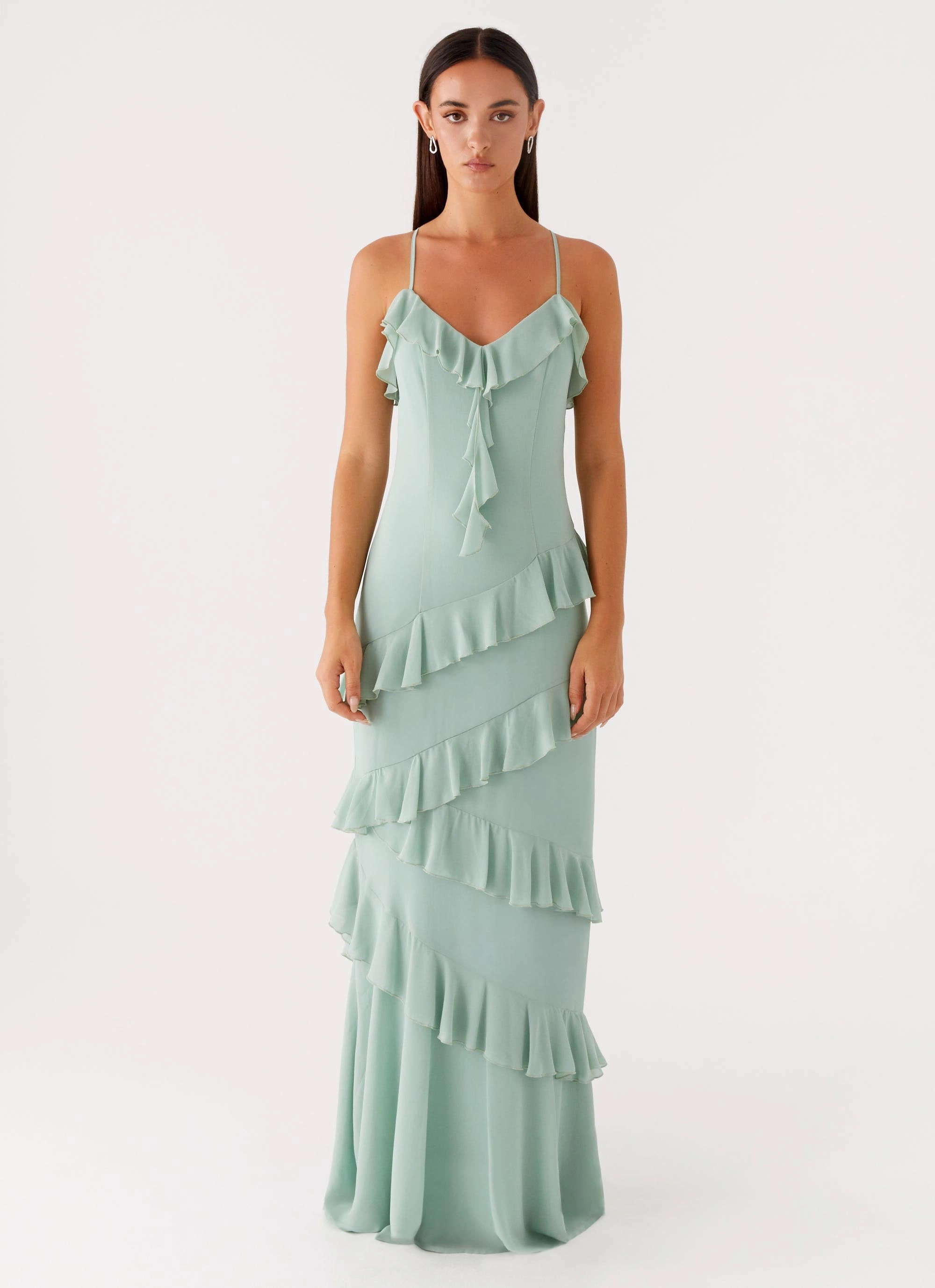 Smart Lines Country Club Maxi Dress - Sage
