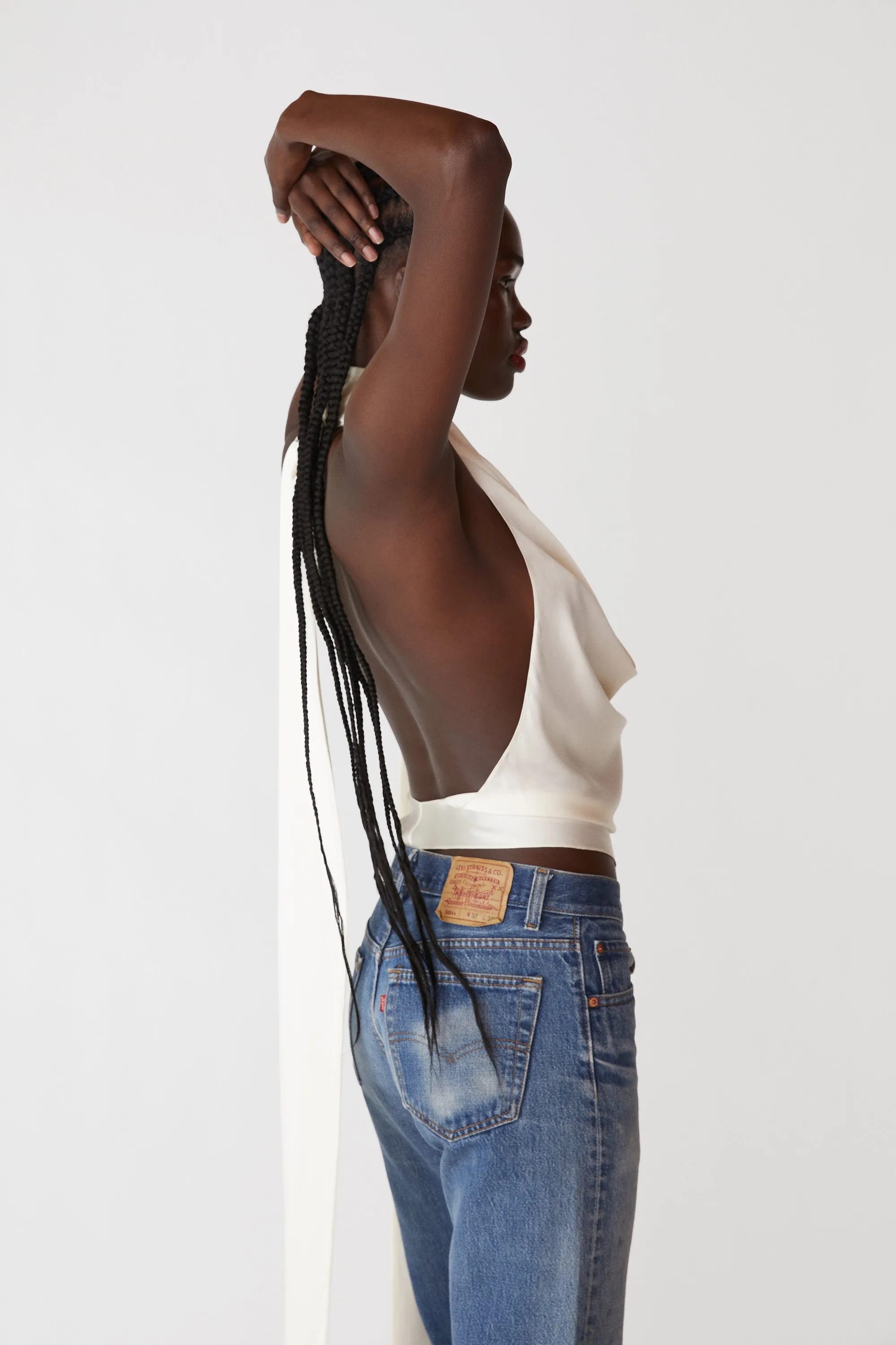 Cowl Neck Halter Top Minimal Core