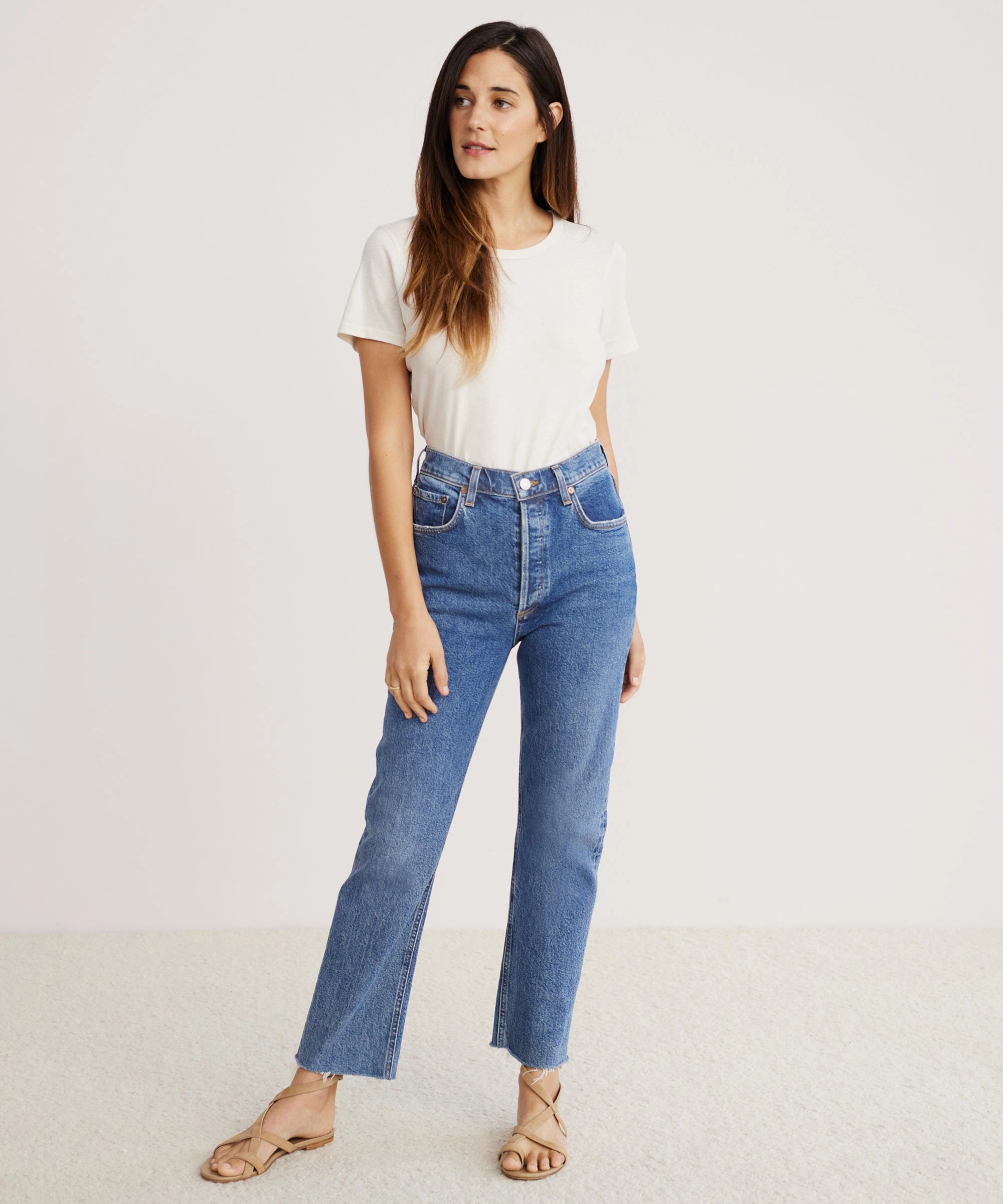 Compact Fit ReflectiveTrim Riley Crop Jean