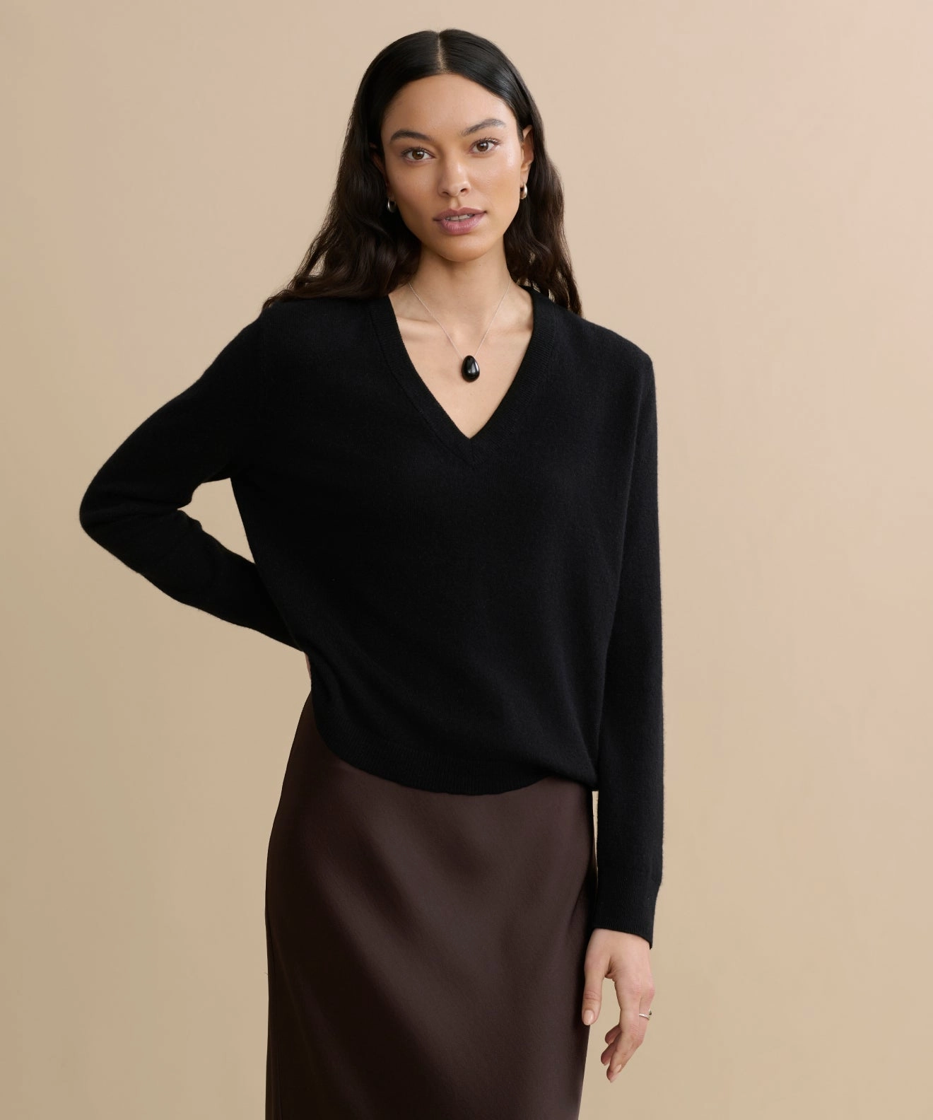Oversized Collar Style Flynn Cashmere Sweater