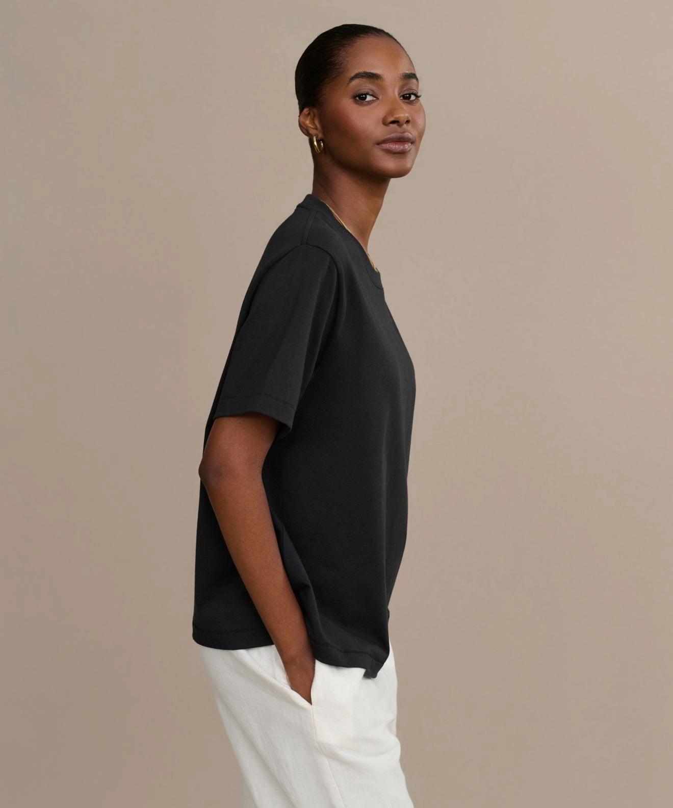 Crosby Tee Wrinkle Free Texture Flatlock Seam Technology