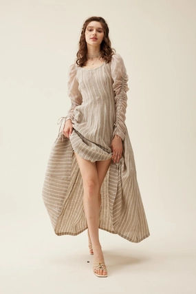 Crystal 17 | Victorian maxi linen dress All-day Flex