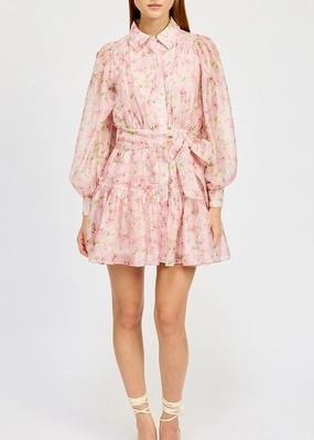 En Saison Josette Long Sleeve Mini Dress Daily Flex