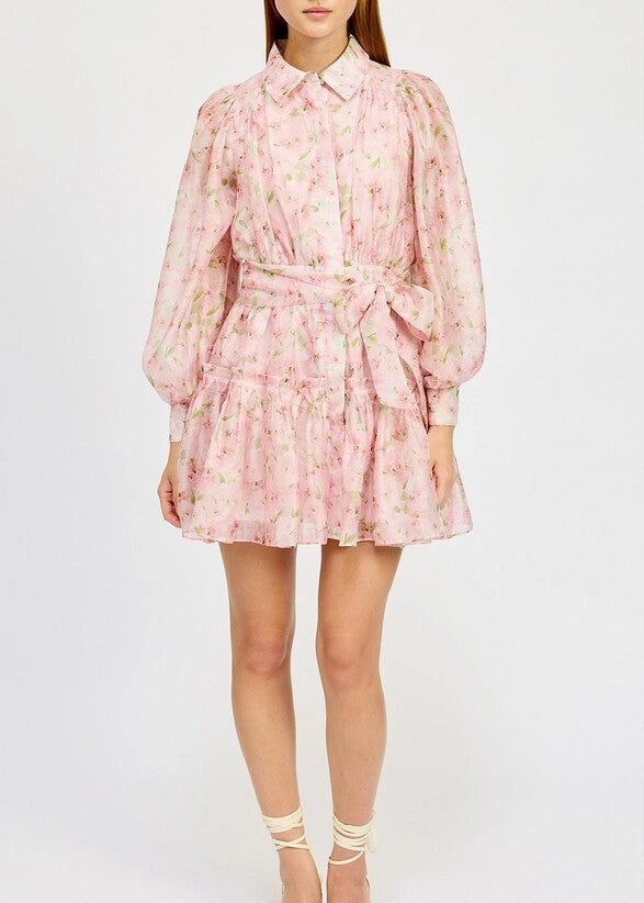 En Saison Josette Long Sleeve Mini Dress Daily Flex