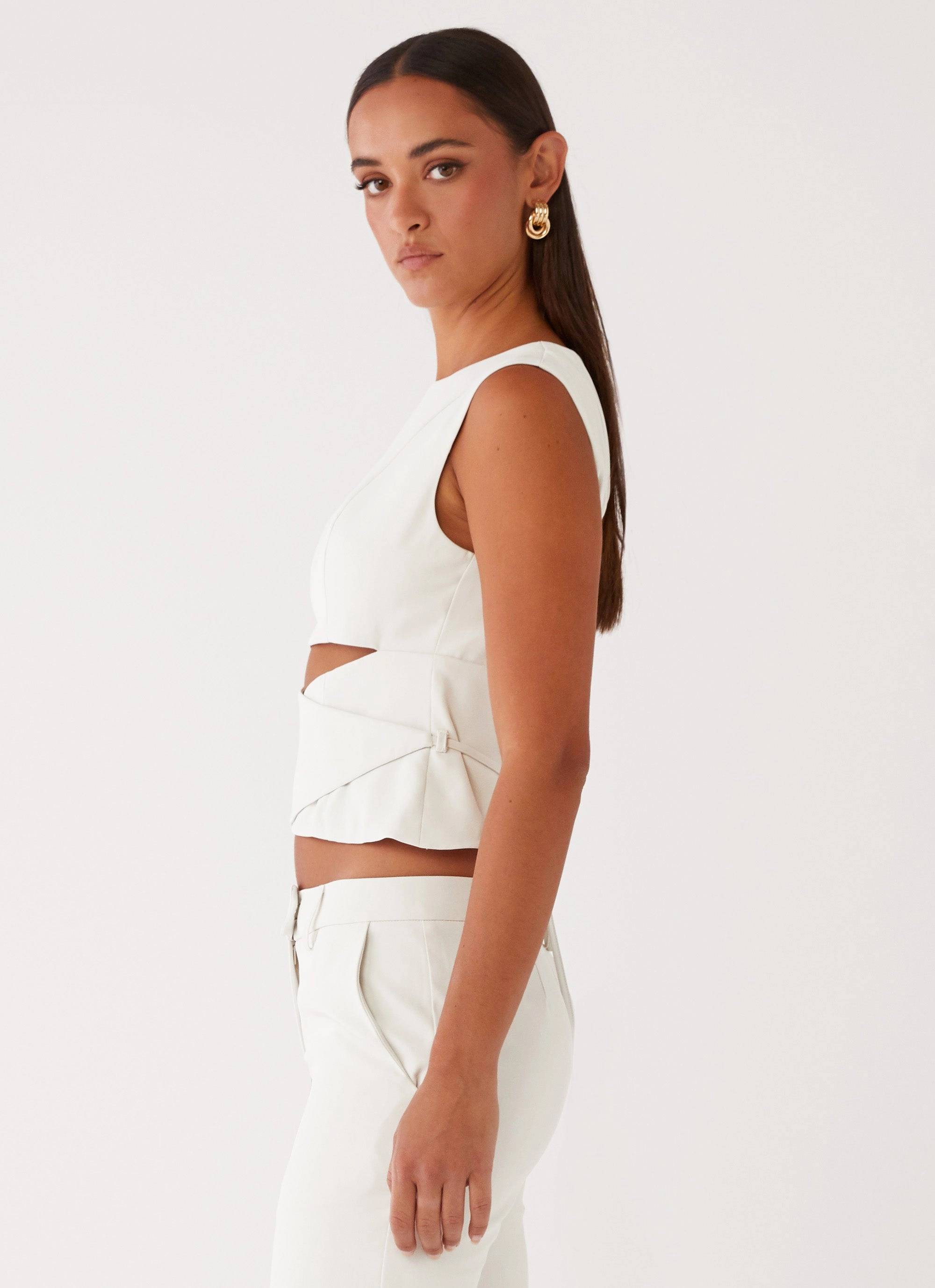 Cyra Wrap Top - Ivory Comfort Mood
