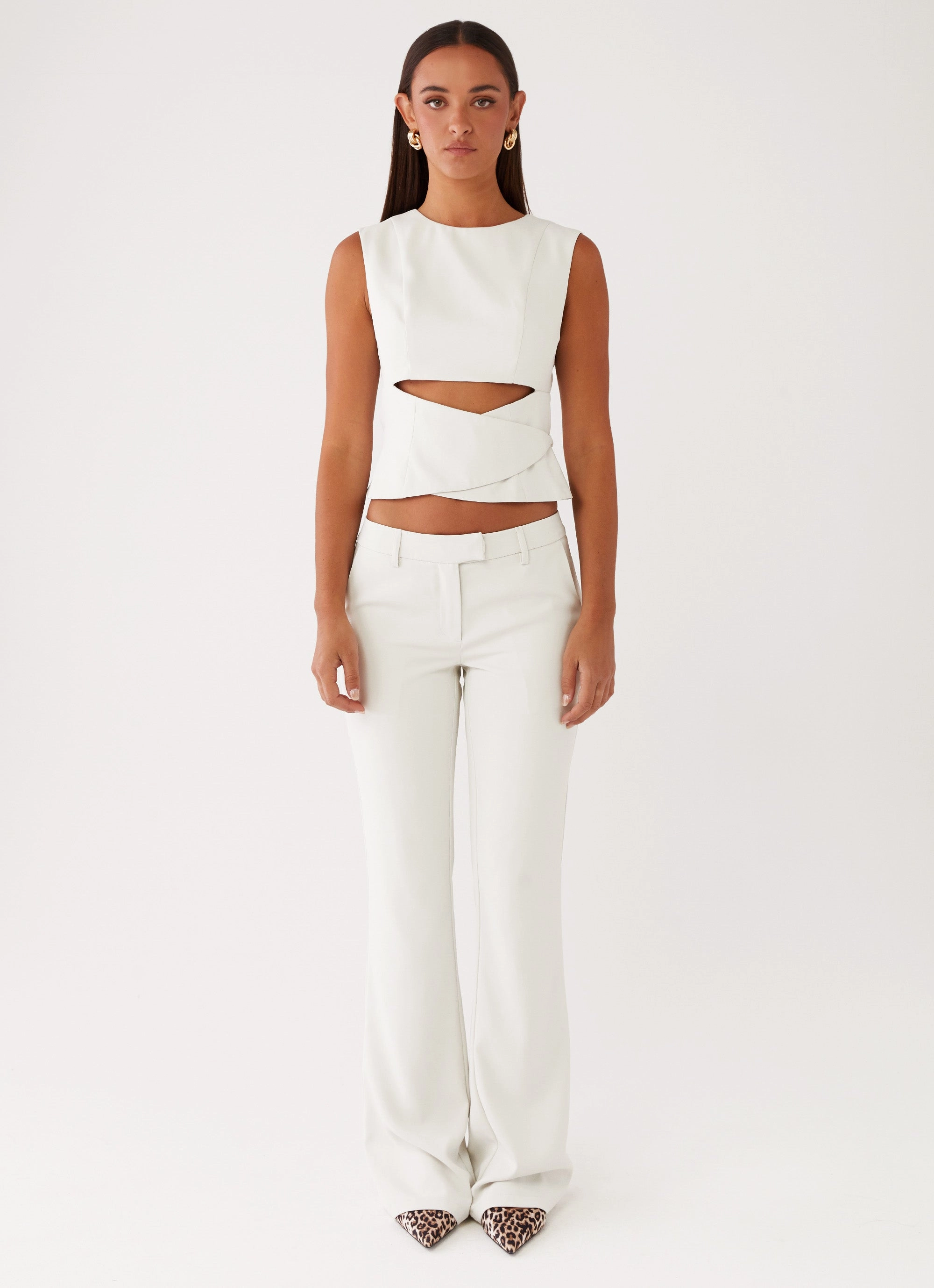 Modern Tones Cyra Wrap Top - Ivory