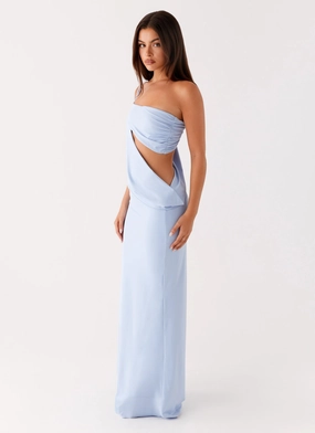 Sage Glow Glam Feel Dani Maxi Dress - Blue