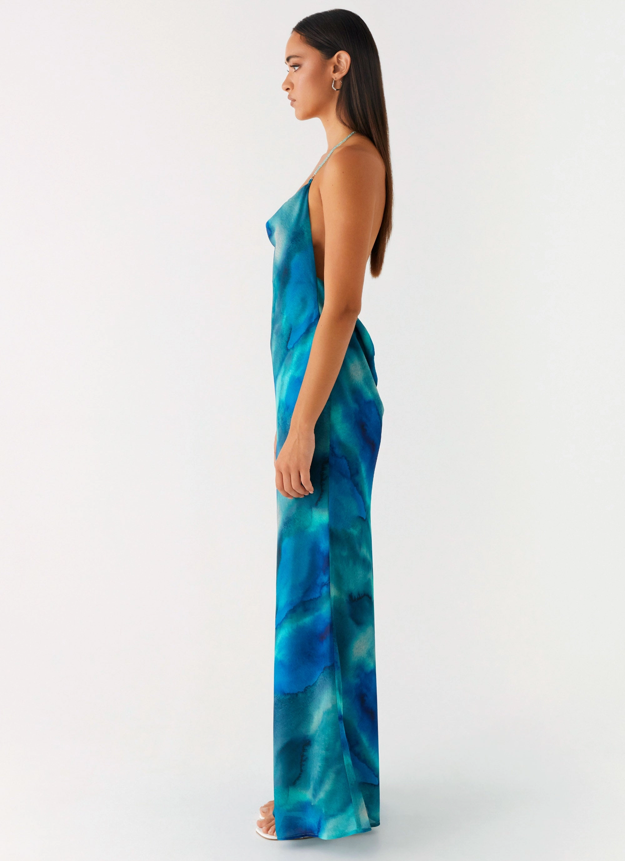 Journey Maxi Dress - Blue Tie Dye Timeless Style Wear Flattering Wearable