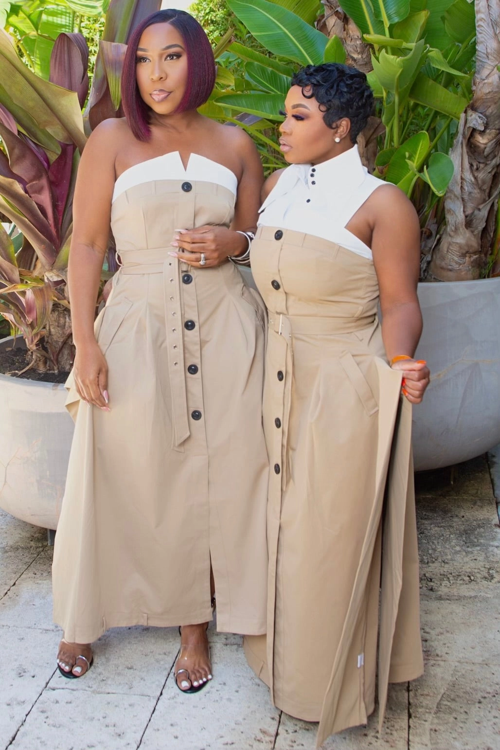 Relax Form Davida Press Play Button Up Maxi Dress