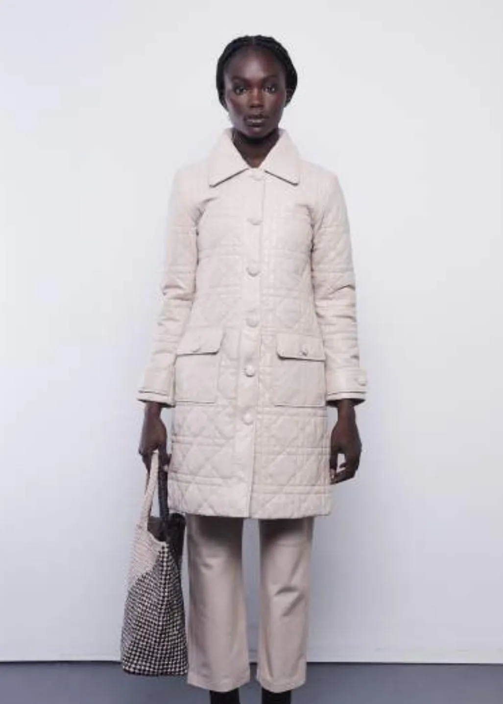 retro look Magnetic Closure Option DEA Marmont Leather Coat