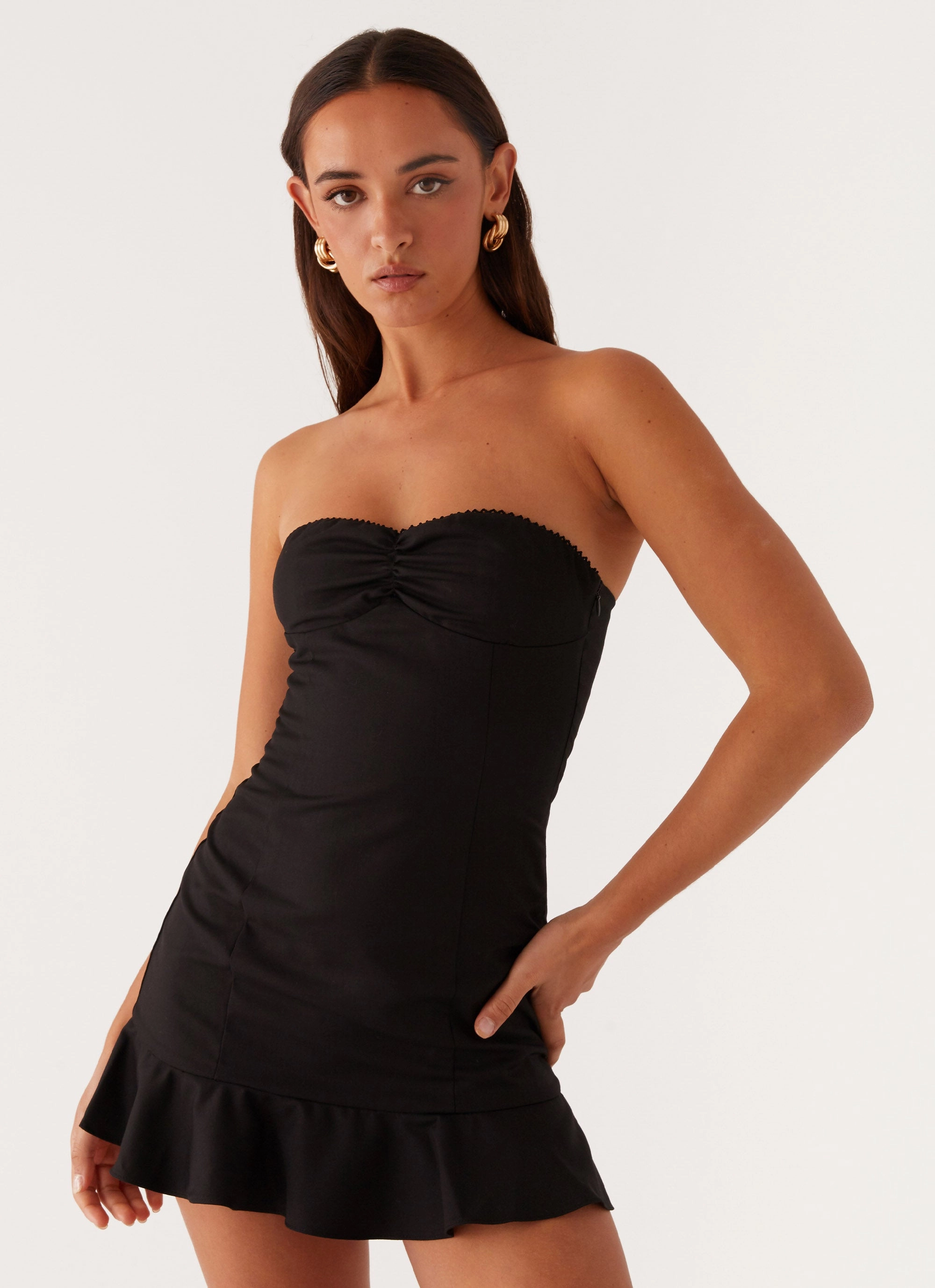 Soft Presence Delmi Bustier Mini Dress - Black