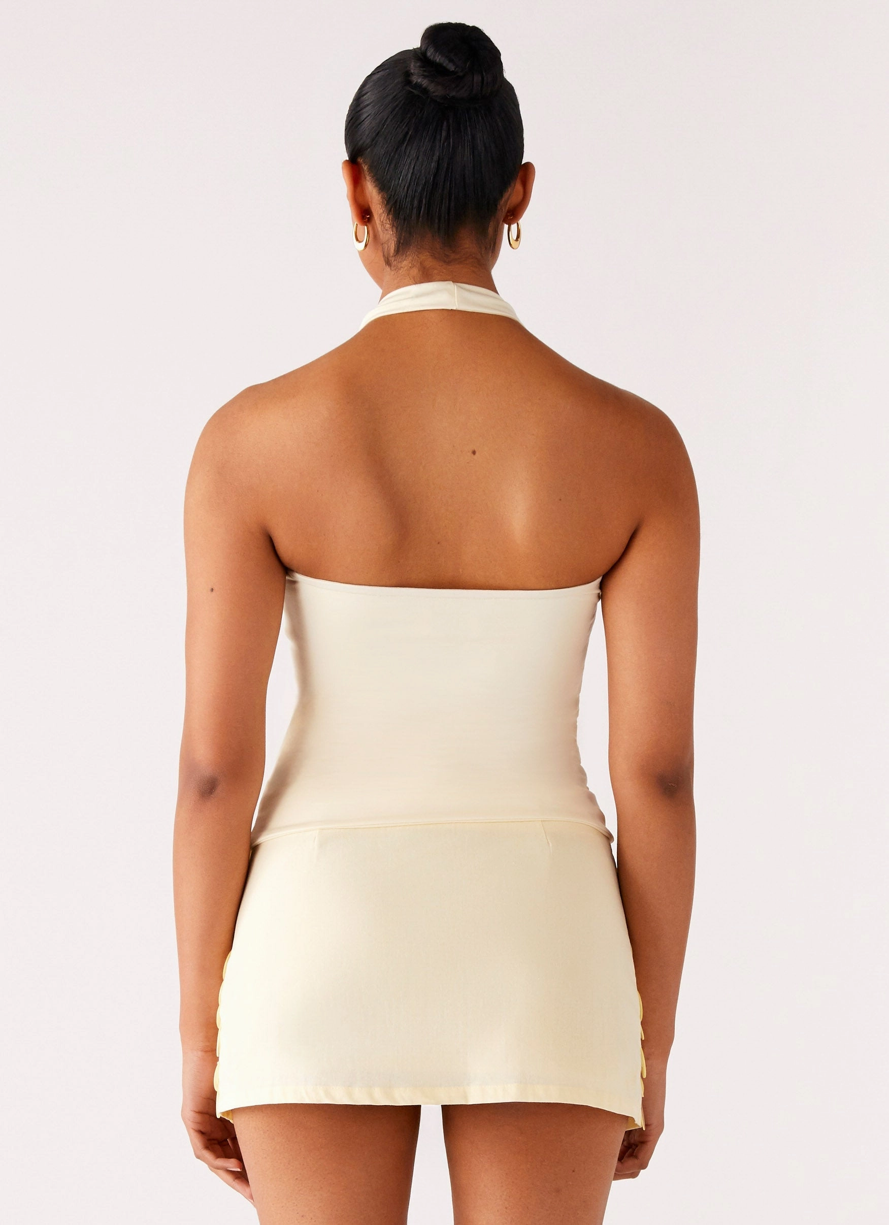 Diego Halter Top - Yellow Celebrity Inspired Style Layering