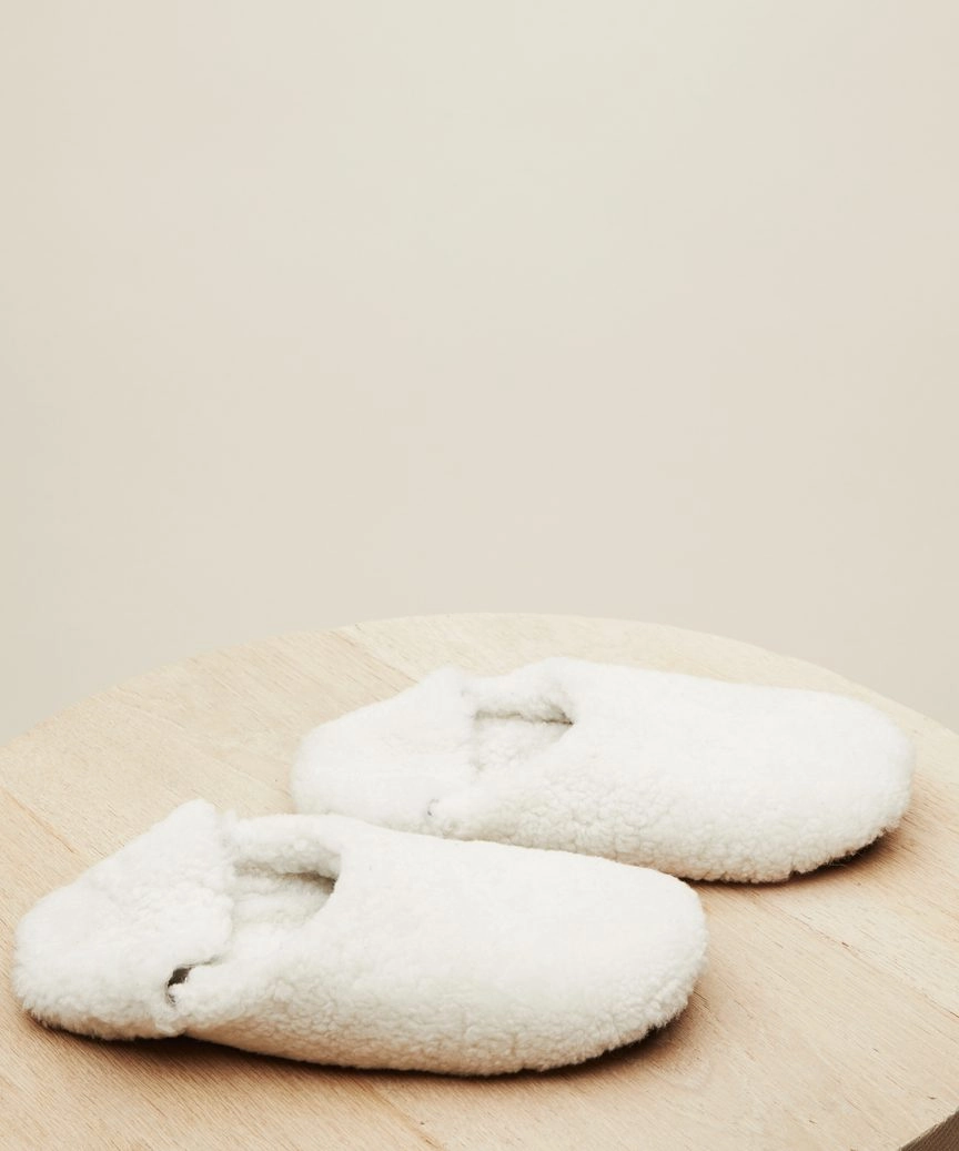 Shearling Moroccan Slipper Brushed Microfiber Surface