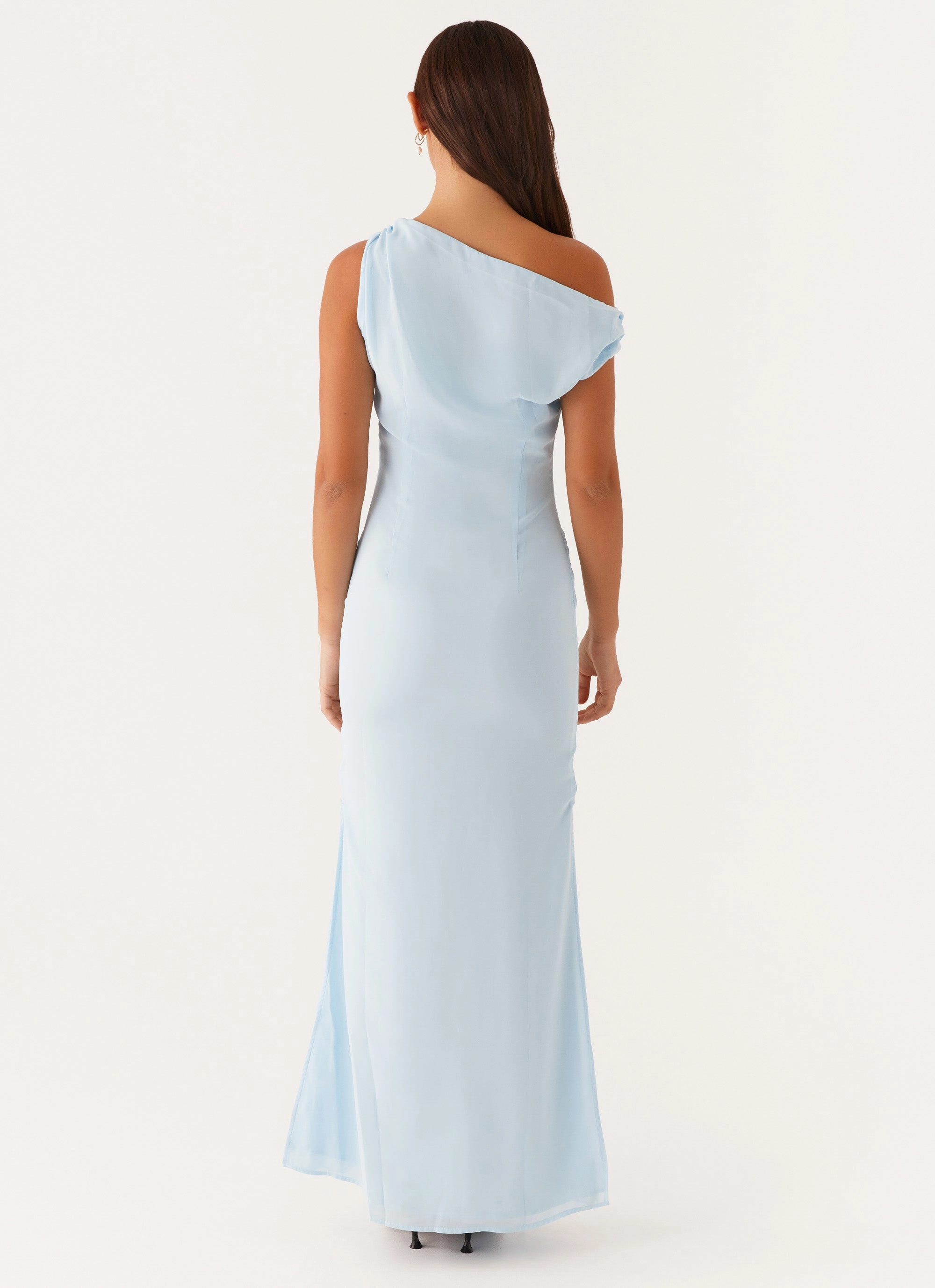 Dinner Date Maxi Dress - Blue Clean Aesthetic Matte-finish