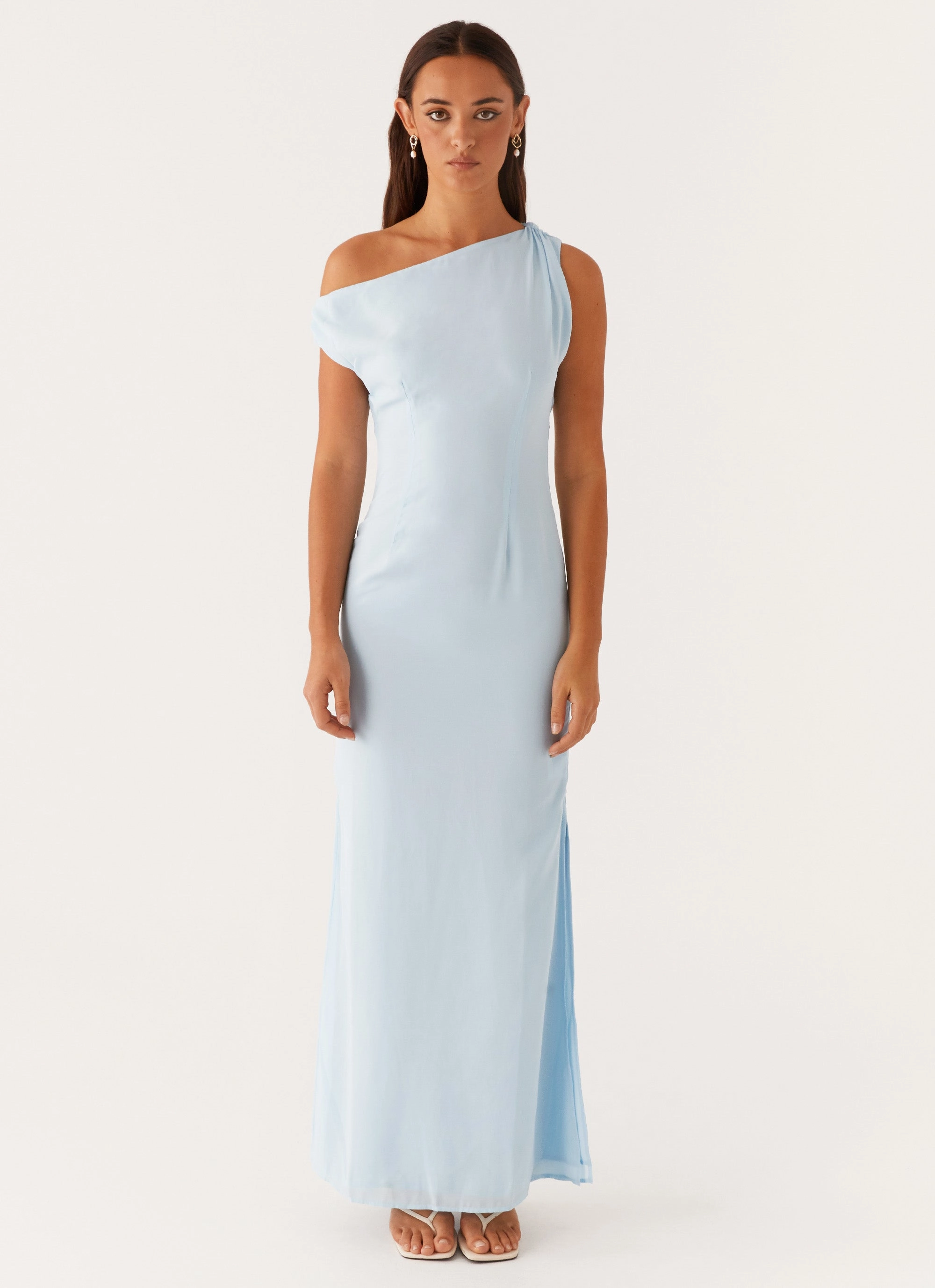 Polished Appearance Dinner Date Maxi Dress - Blue