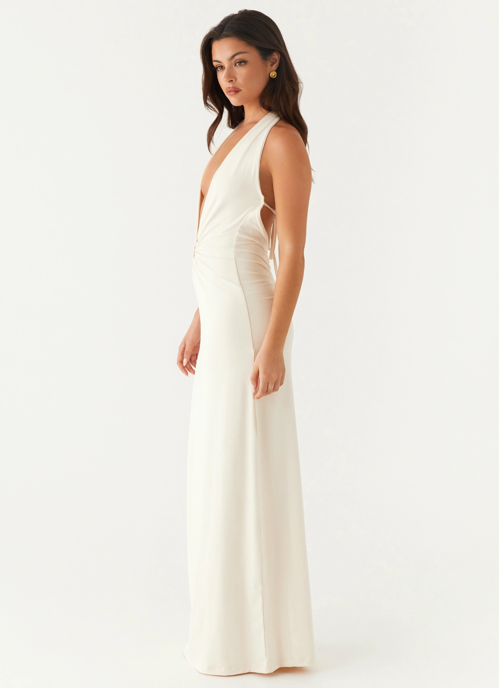 Comfortable and Flattering Dominica Maxi Dress - Ivory