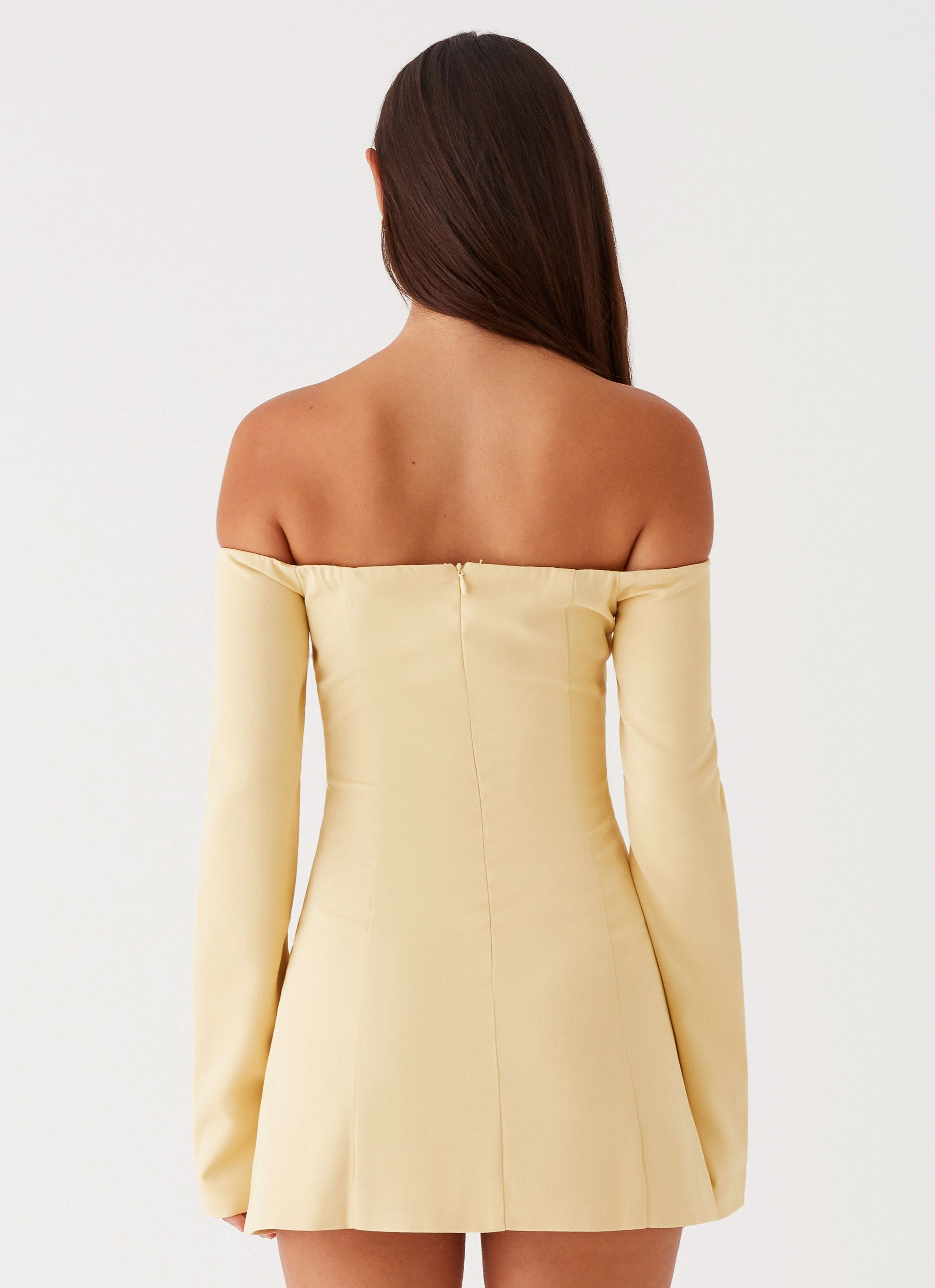 Daywear Mood Fitted Style Dominique Blazer Mini Dress - Yellow