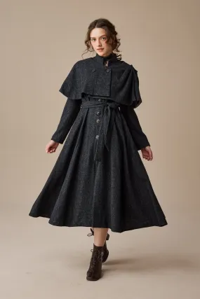Wendy 15 | 100% Wool Dress & Cape (2 pieces) AntiPilling