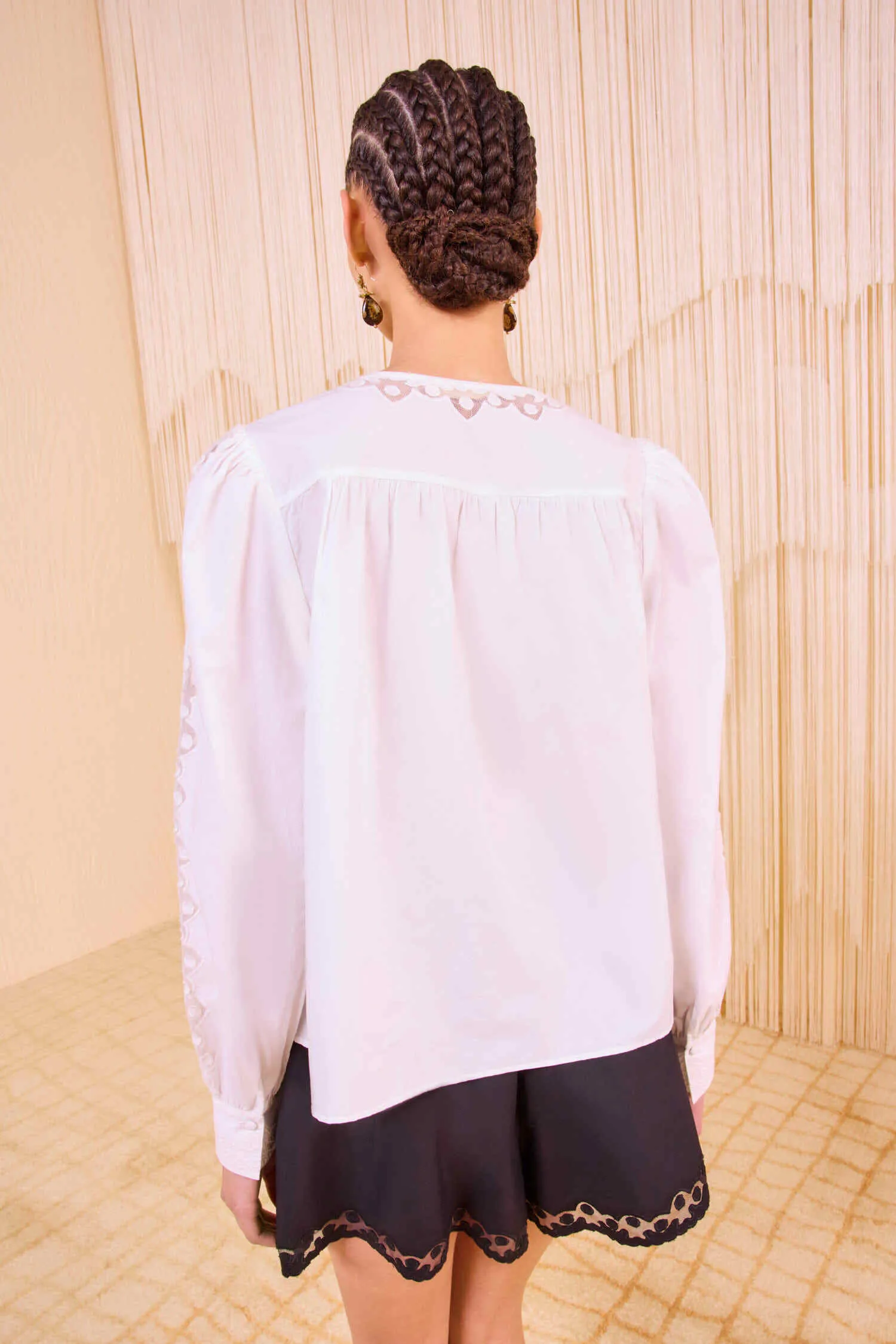 WaterRepellent Finish Fashionable Style Ulla Johnson Kady Long Sleeve Blouse