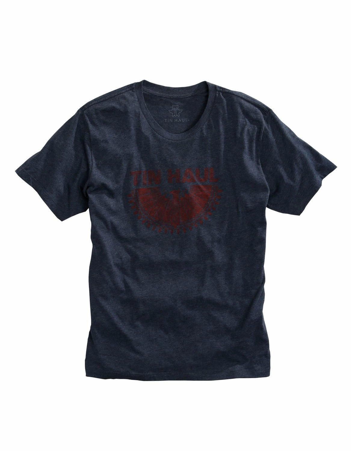 Affordable Fashion Tin Haul Mens Navy Cotton Blend Aztec Eagle S/S T-Shirt