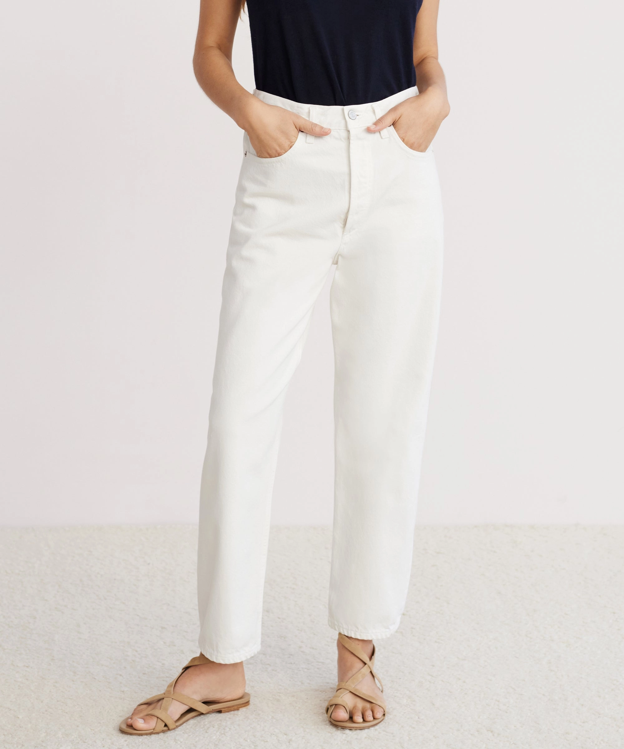 Machine Washable Fabric AntiPillingFinish 90's Crop Jean