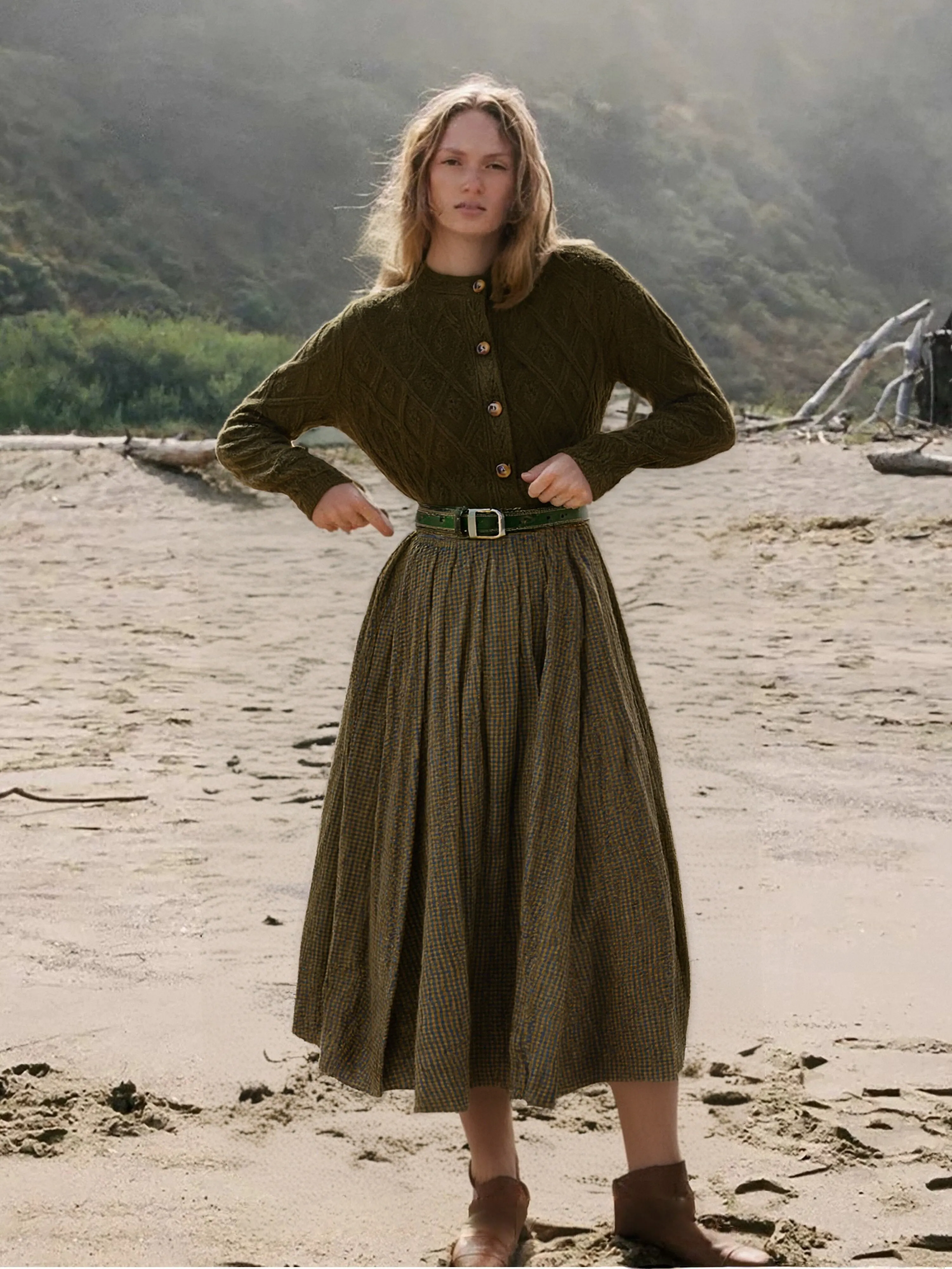 DoubleLayeredShoulders Flurry 17 | 100% Wool Sculptured Knitwear Cardigan