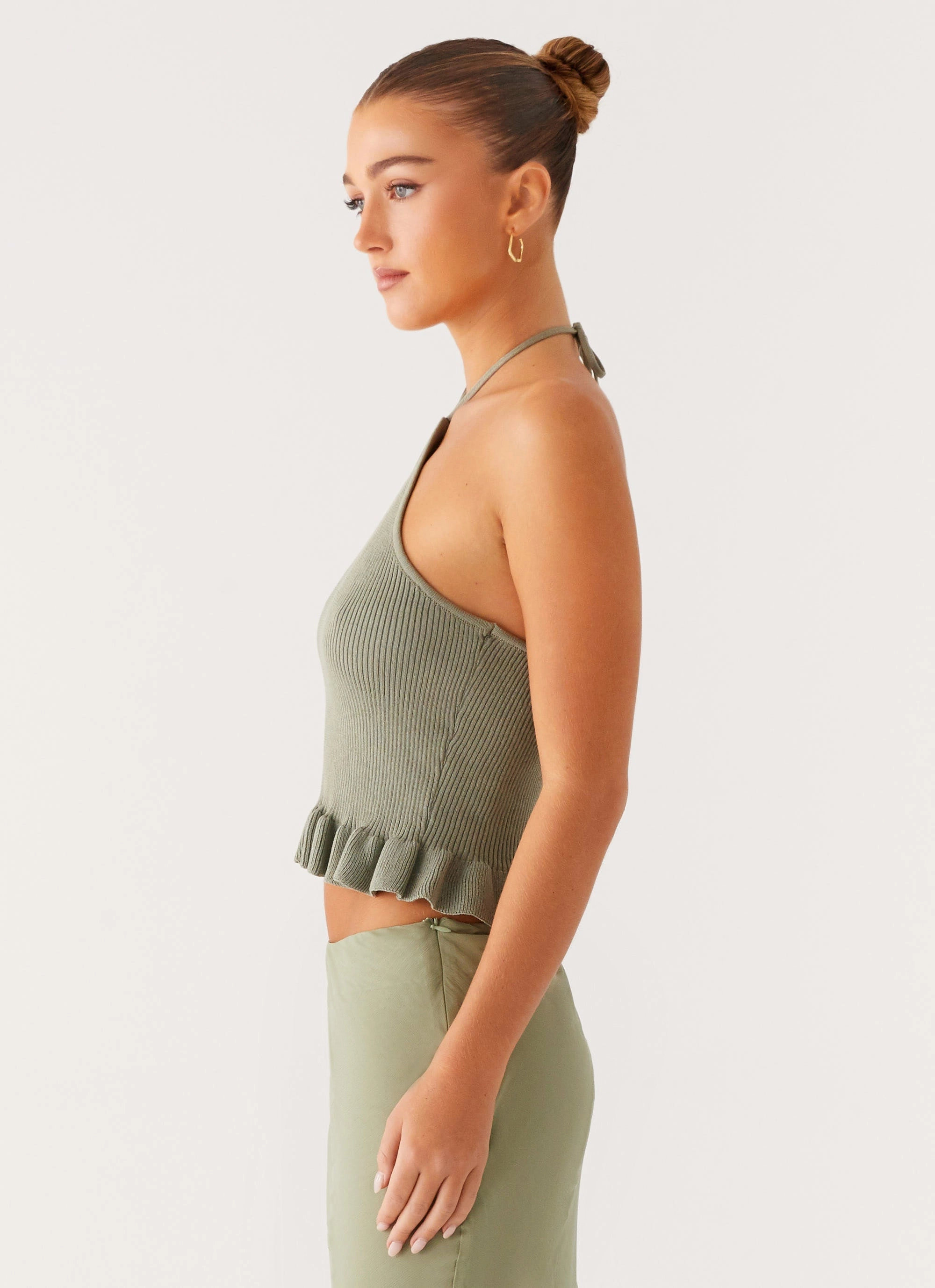 Four Way Stretch QuickDry Technology Idola Knit Top - Sage
