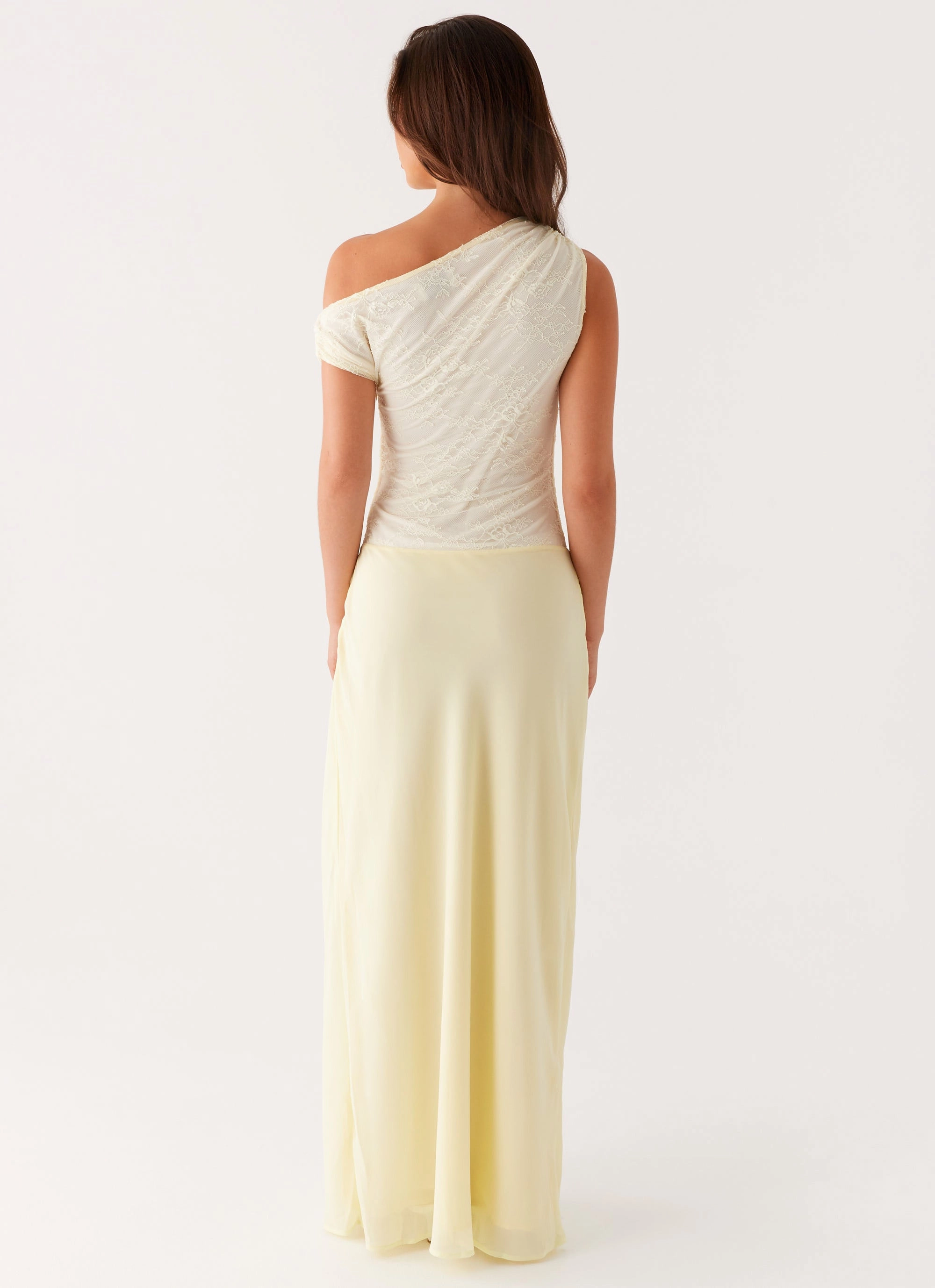 Lili Maxi Dress - Yellow Minimalist Style Stream Cut