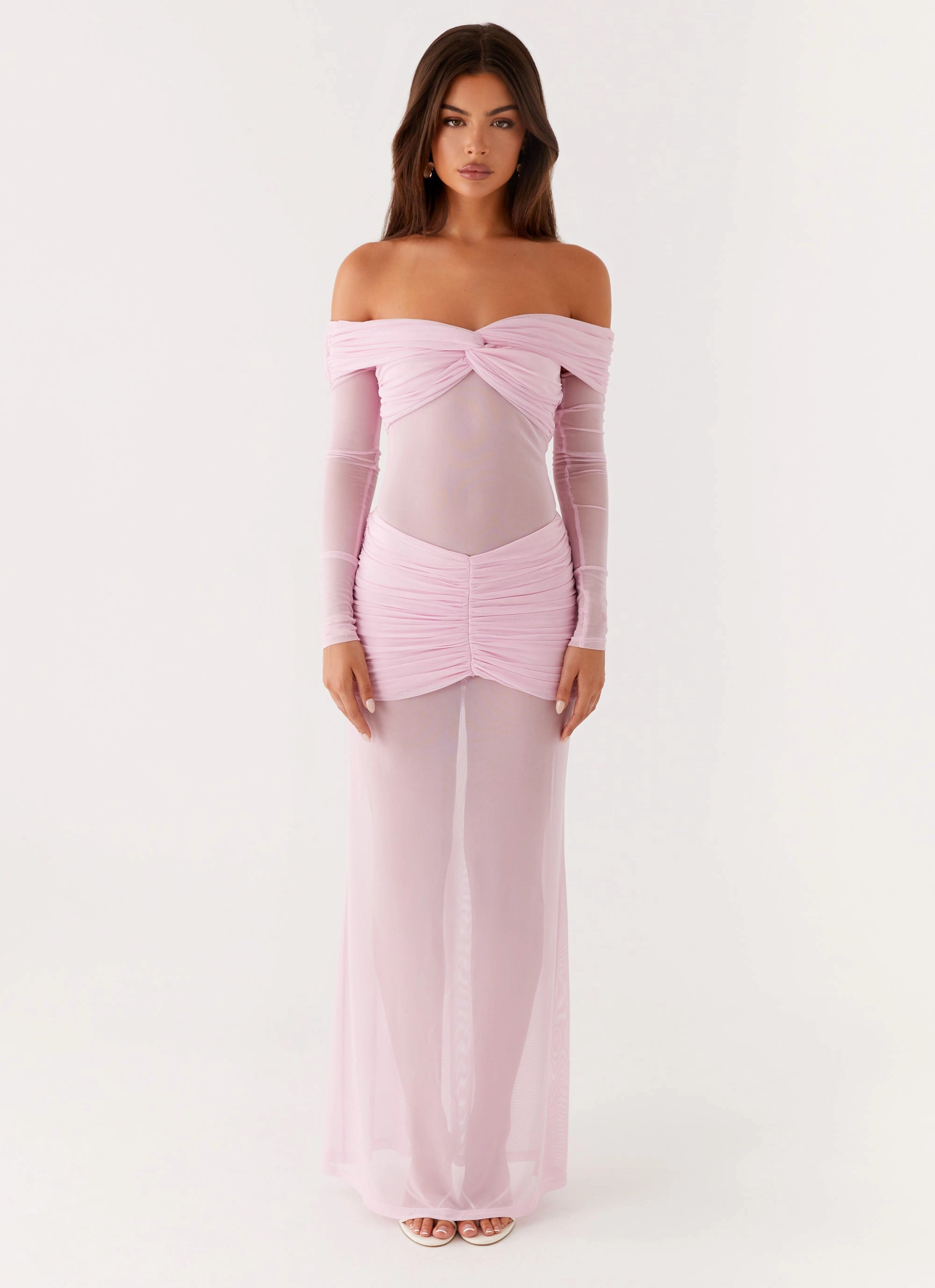 Subtle Drape Luxe Wear Alter Ego Maxi Dress - Pink