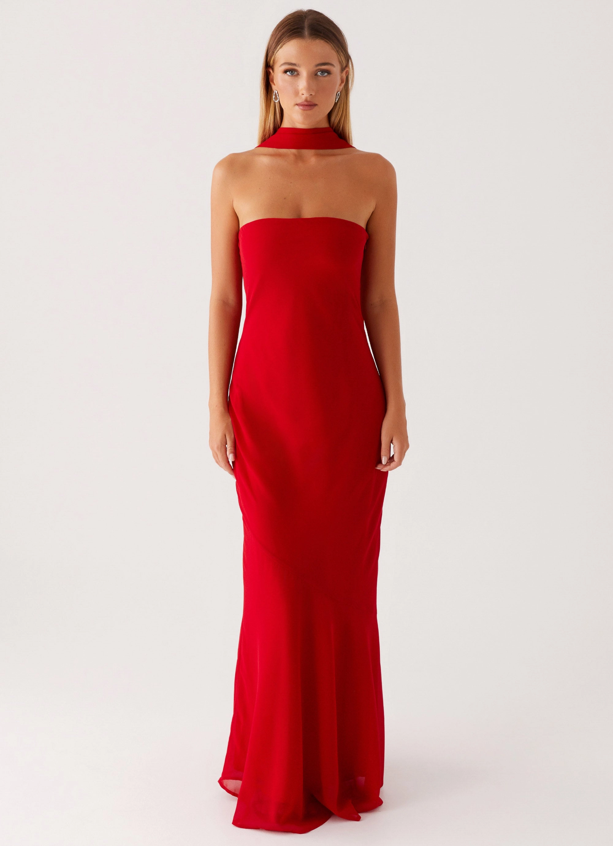Creative Look Easy Layer Under The Pagoda Maxi Dress - Red