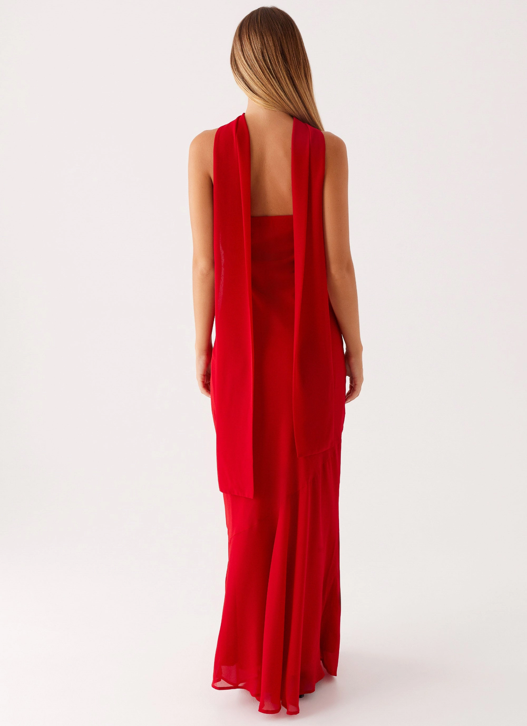 Easy Layer Under The Pagoda Maxi Dress - Red Convertible Style