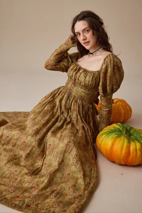 Casual Vibe Compact Pack Paisley 11 | Elegant Floral Linen Dress