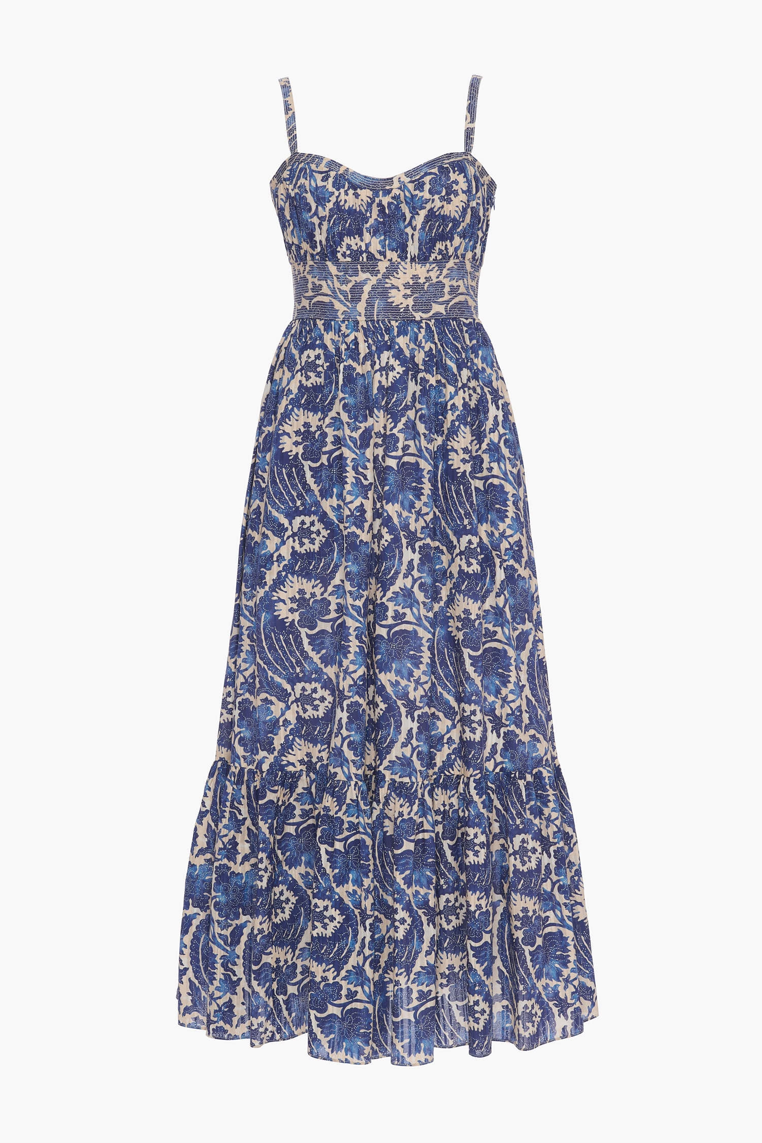 Ulla Johnson Nadine Cami Midi Dress Contrast-Piping Pure Fabric