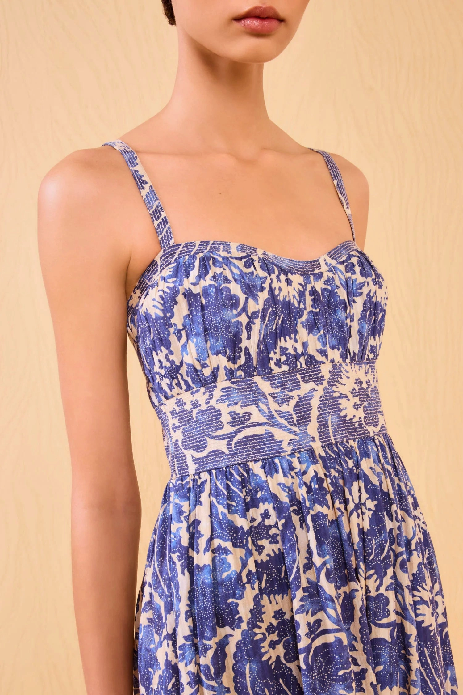 Ulla Johnson Nadine Cami Midi Dress Tulle-Overlay Elegant Everyday