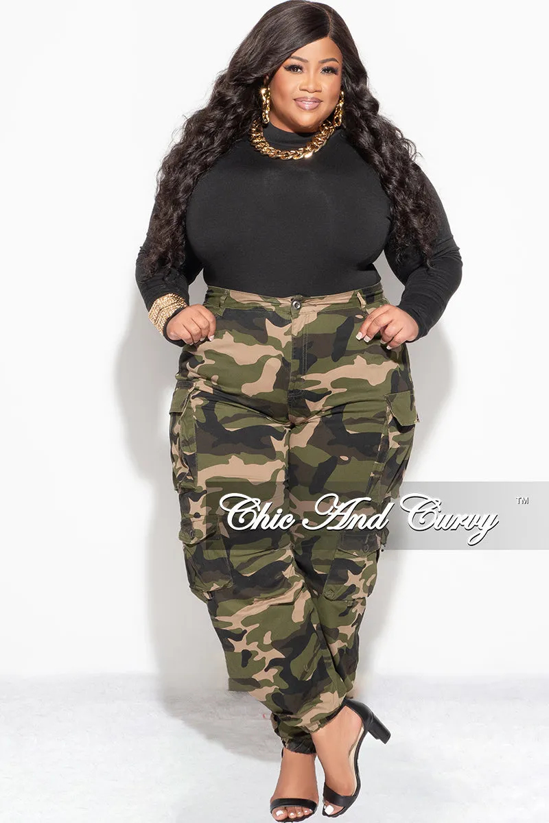Zip Pocket Final Sale Plus Size Bodysuit in Black