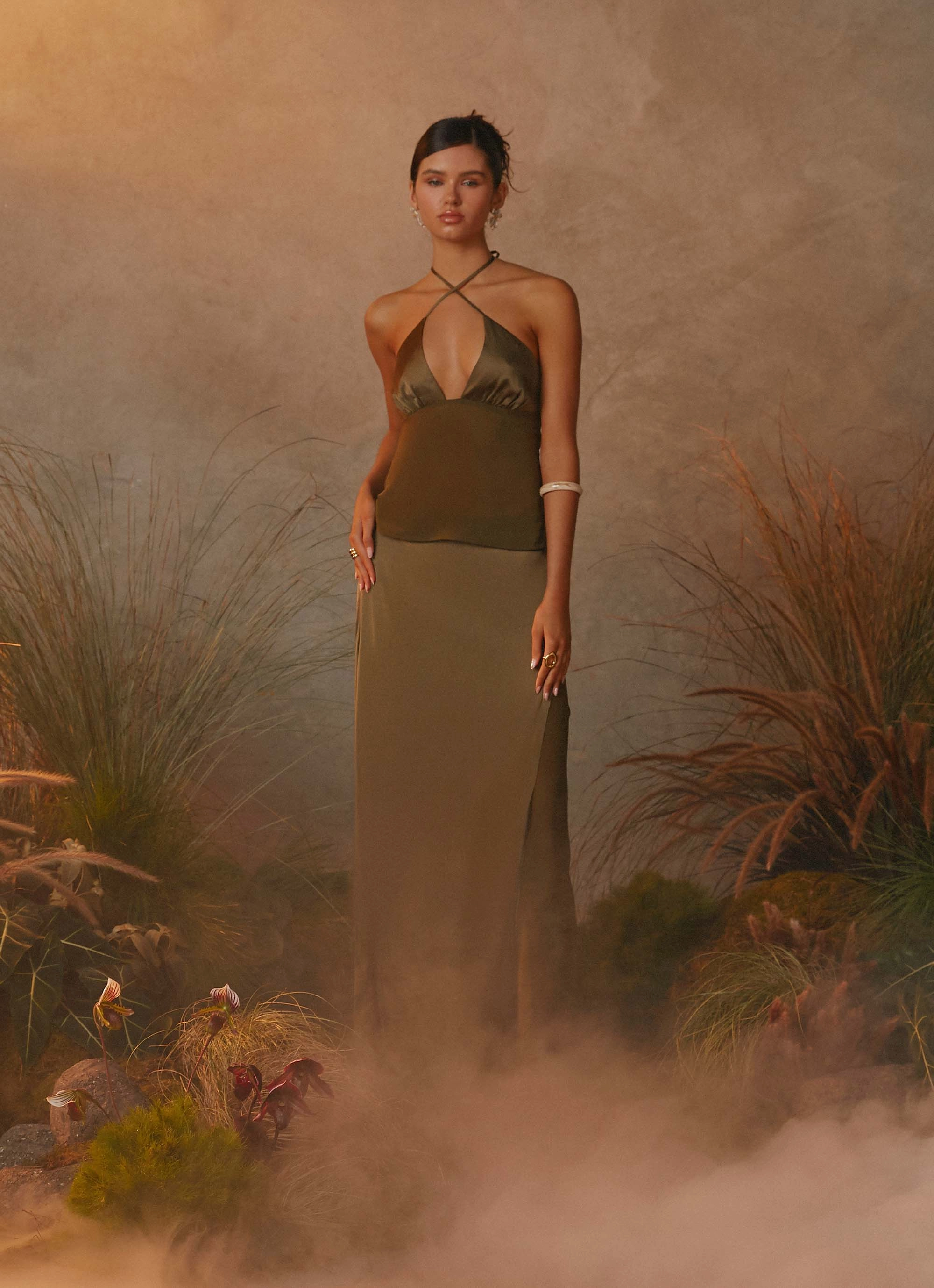 Versatile Outfit Button Fastenings Ellyse Top - Khaki