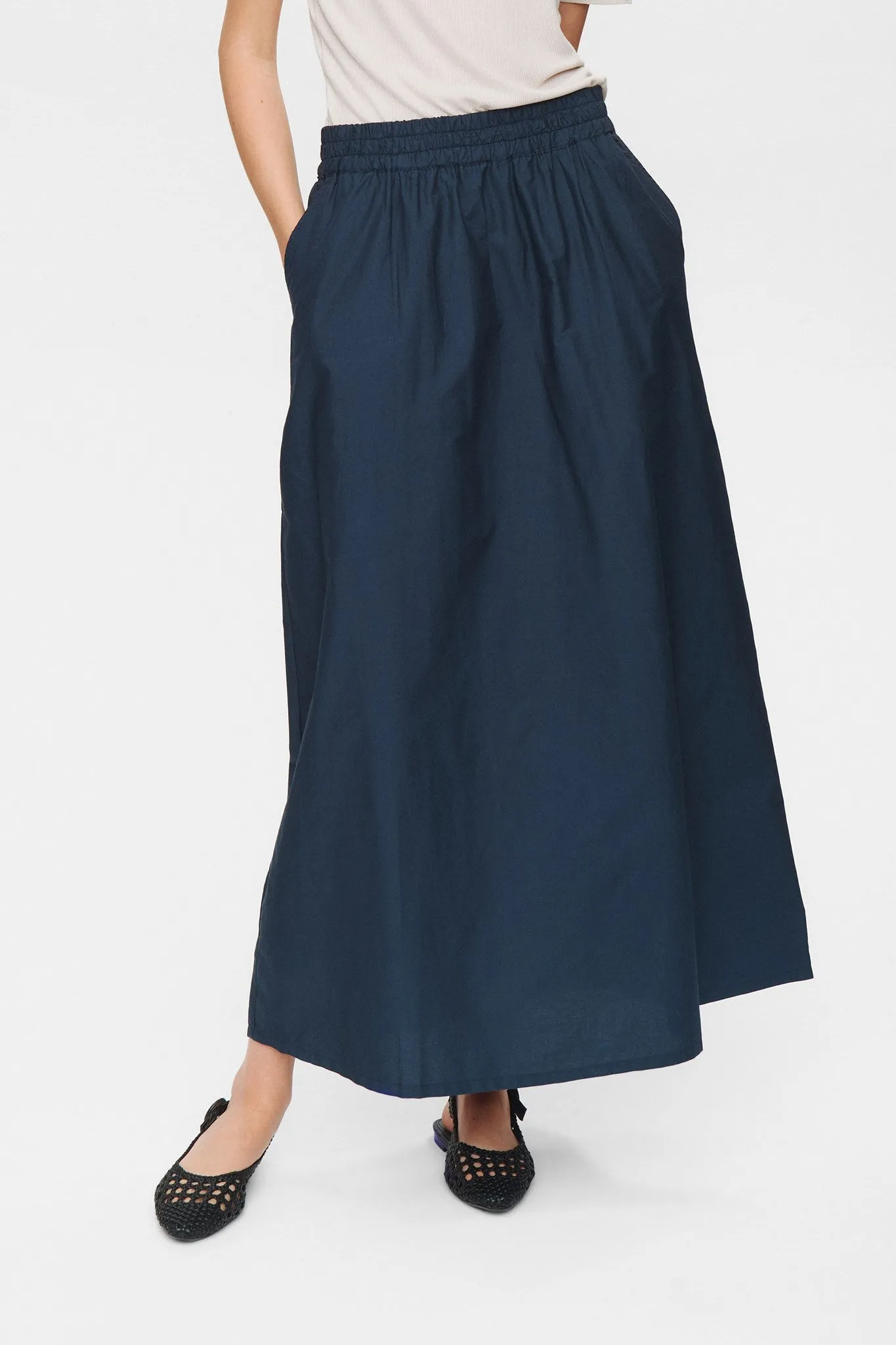 Flex Fit ReinforcedPockets NUJUNY LONG SKIRT - Dress Blues